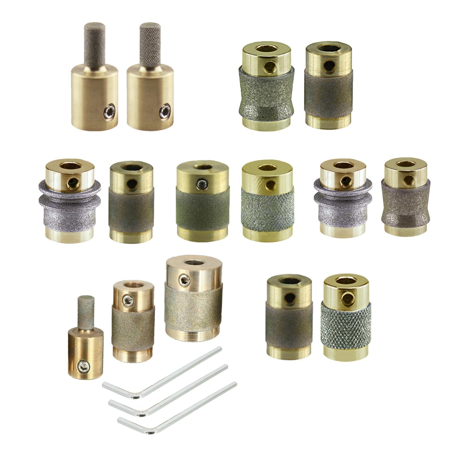 Stained Glass Diamond Grinder Bit Grinding Wheel for Glass Grinder Set A