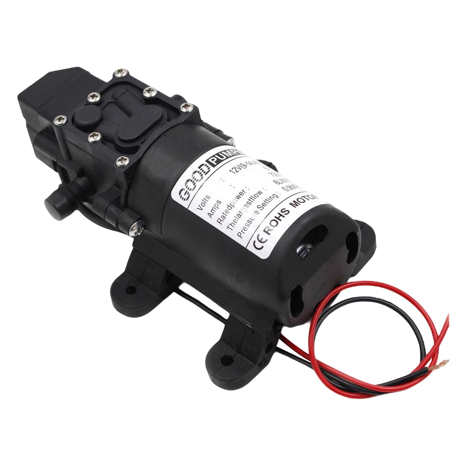 DC 12V Water Pump Self Priming Diaphragm Pressure Auto Switch straight