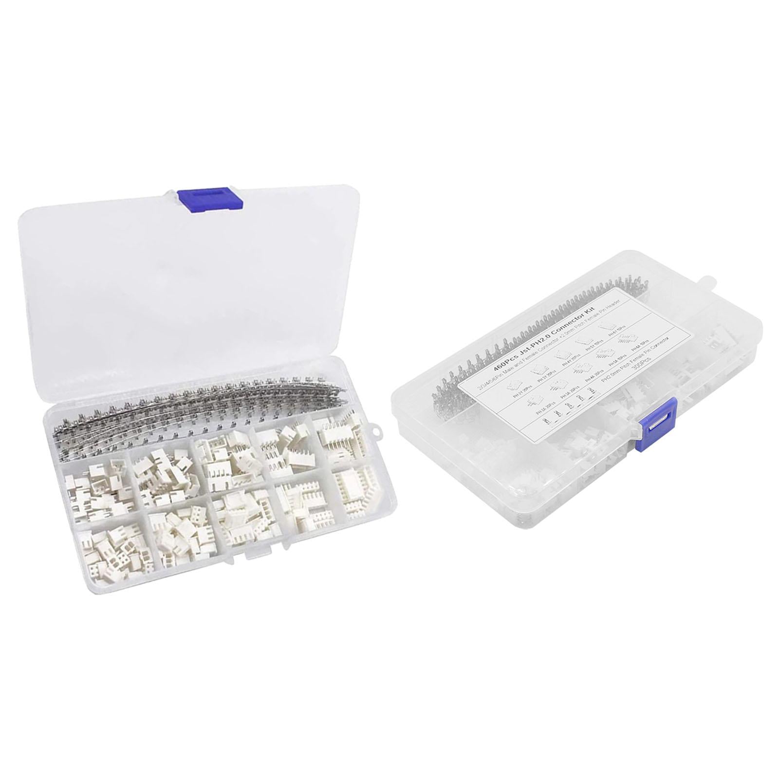460 Pieces Jst Connector Kit Assortment for Motorcycle, Bike, Car, Boats PH2.0