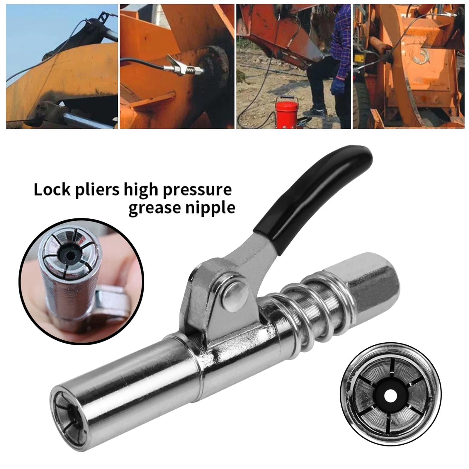 Locking Grease Coupler Adapter W/ Oil Pipe 1/8 On for Metric Zerk SAE with 1m tube"