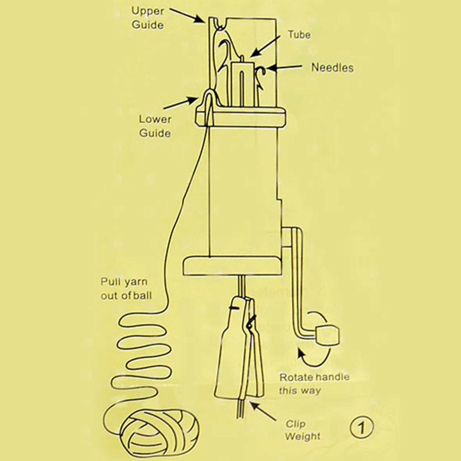Manual Knitting Machine for Fishtail Button Knots Spiral Loop Knots Pink