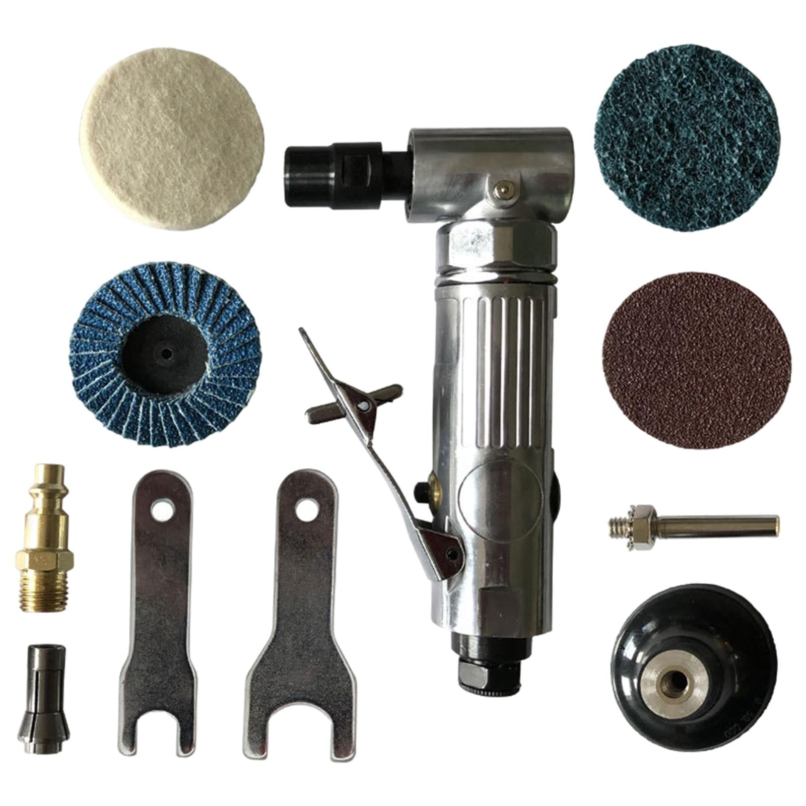 1/4 inch Angle Air Die Grinder Variable Speed with Sanding Discs 20000 RPM