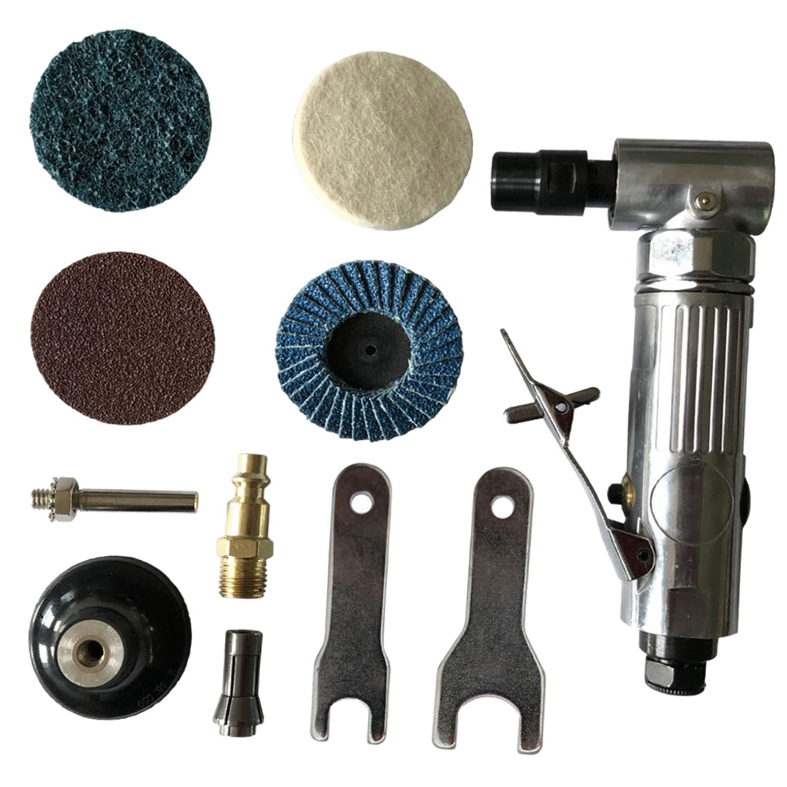 1/4 inch Angle Air Die Grinder Variable Speed with Sanding Discs 20000 RPM