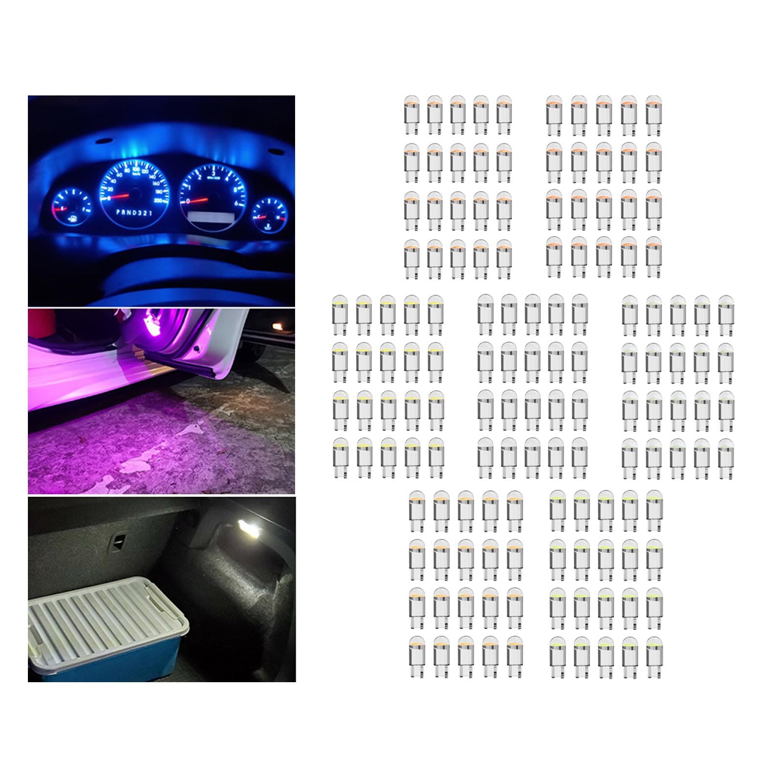 20Pcs LED Car Bulbs Auto Interior Bulbs Parts for Door Courtesy White
