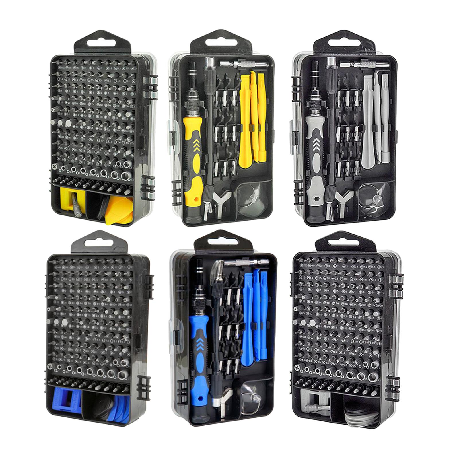 138 in 1 Screwdriver Kit Repair Tool Kits with Case for Cellphone DIY Laptop Blue