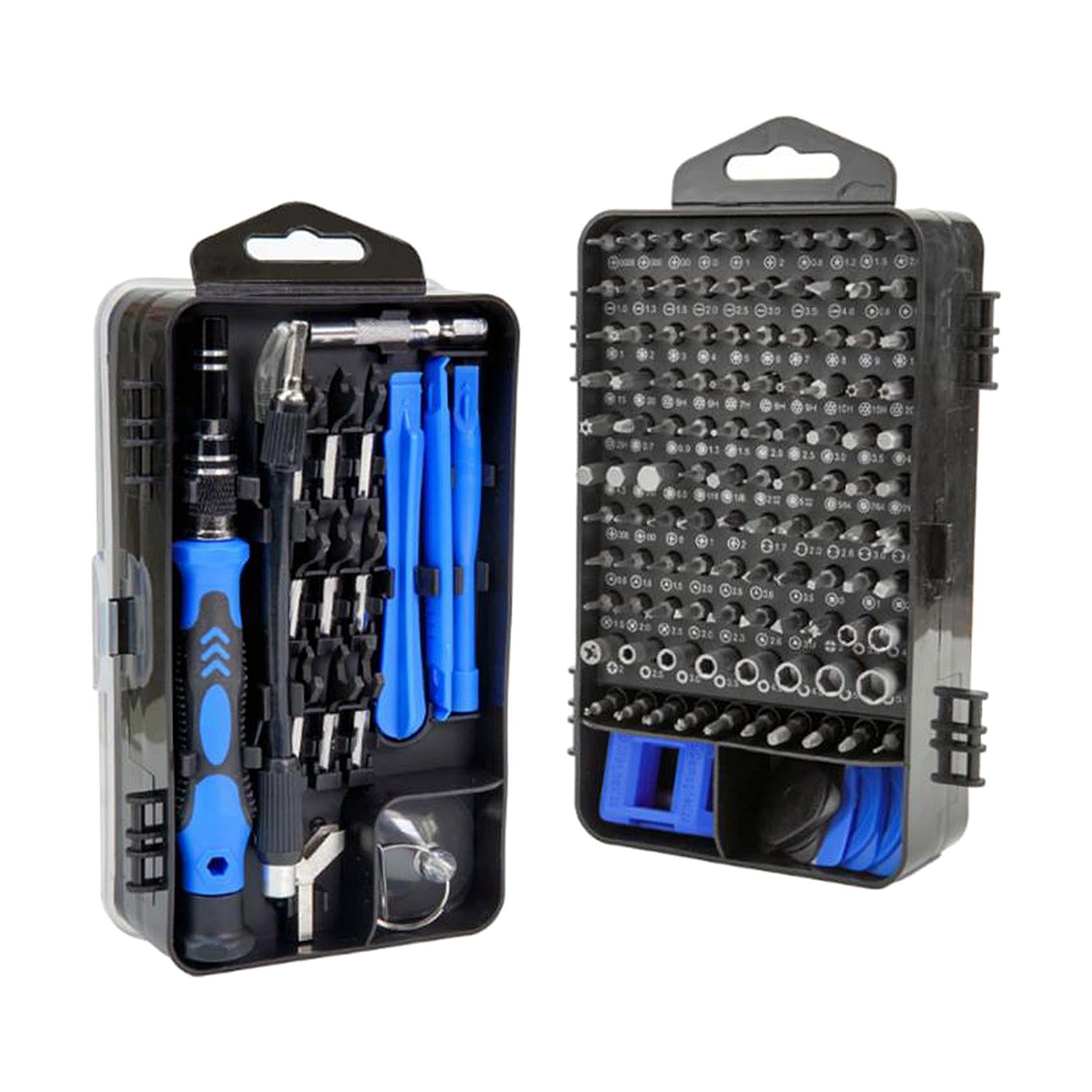 138 in 1 Screwdriver Kit Repair Tool Kits with Case for Cellphone DIY Laptop Blue