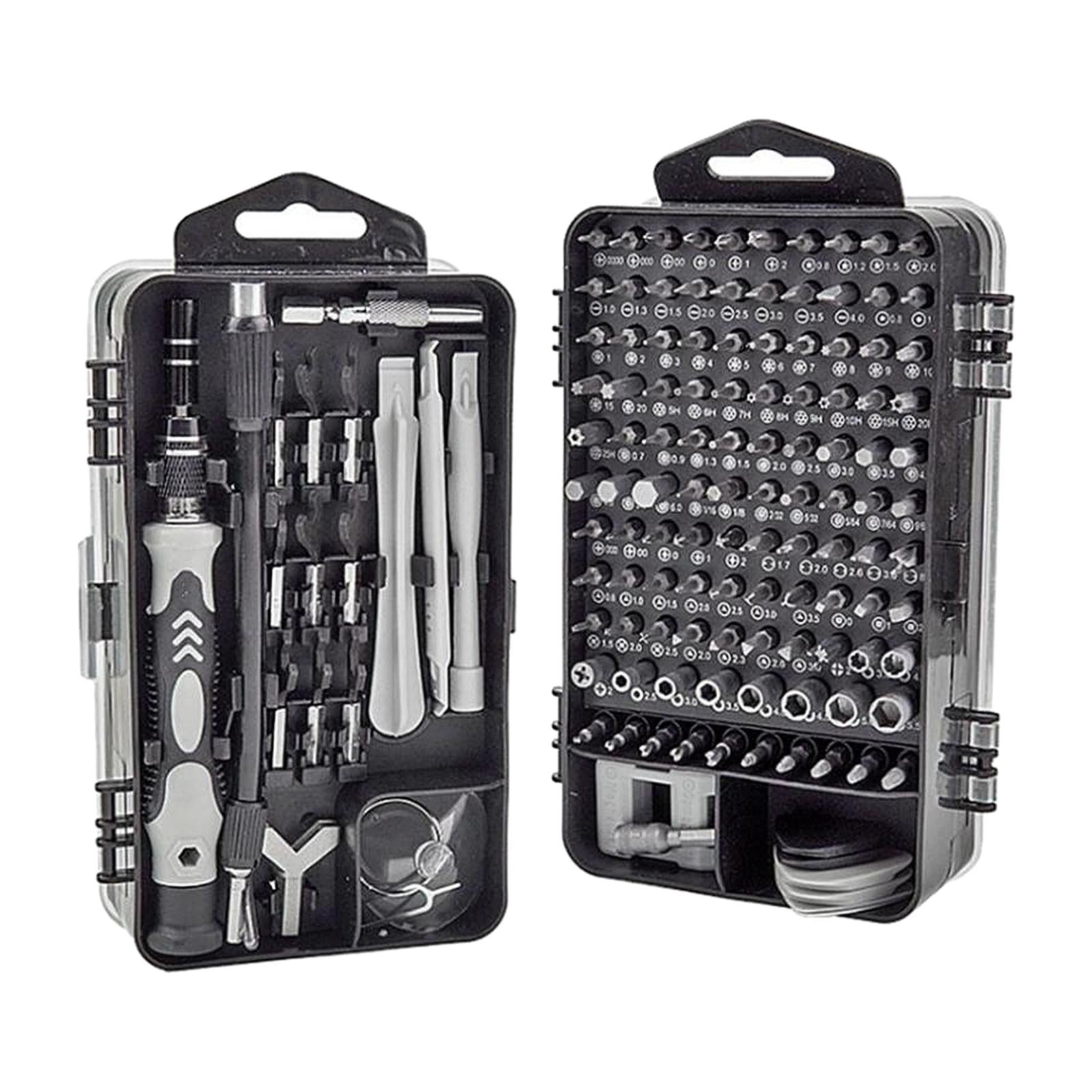 138 in 1 Screwdriver Kit Repair Tool Kits with Case for Cellphone DIY Laptop Black