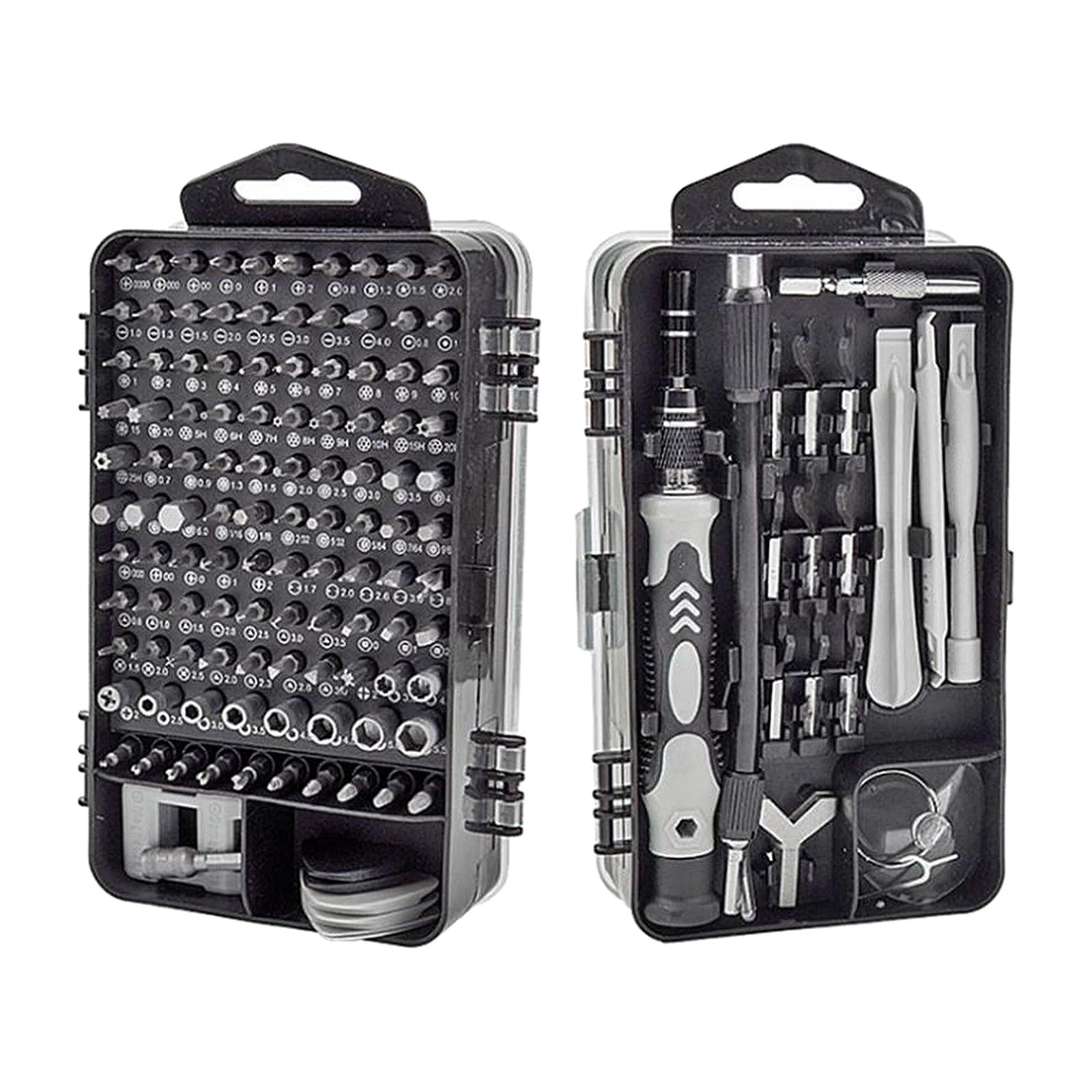 138 in 1 Screwdriver Kit Repair Tool Kits with Case for Cellphone DIY Laptop Black