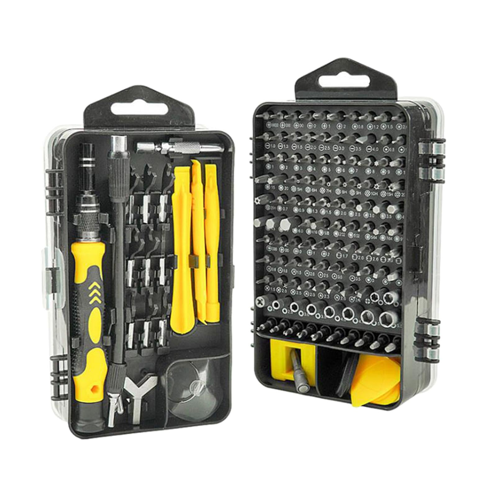 138 in 1 Screwdriver Kit Repair Tool Kits with Case for Cellphone DIY Laptop Yellow