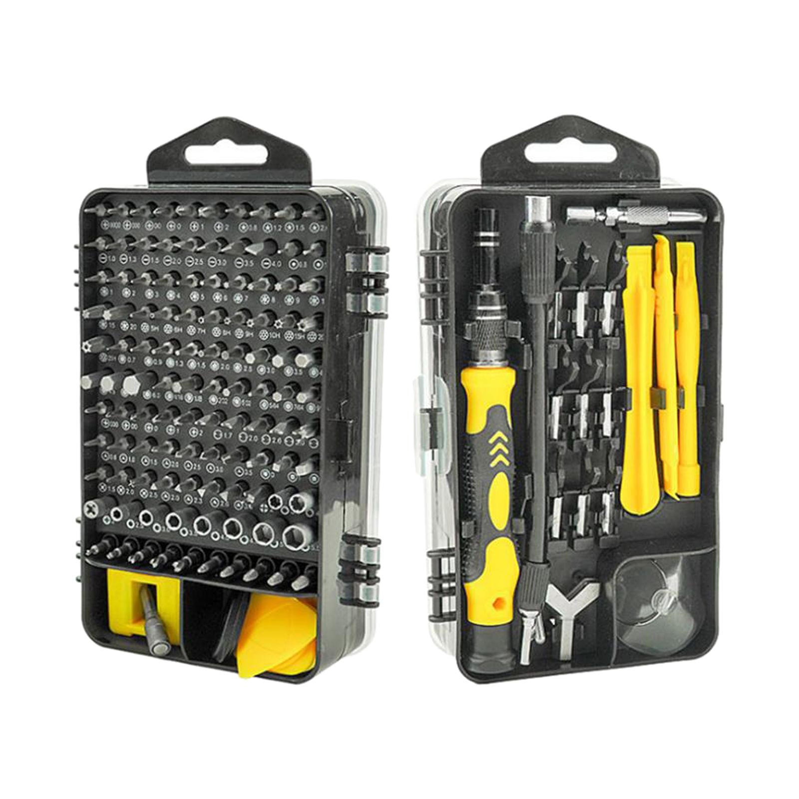 138 in 1 Screwdriver Kit Repair Tool Kits with Case for Cellphone DIY Laptop Yellow