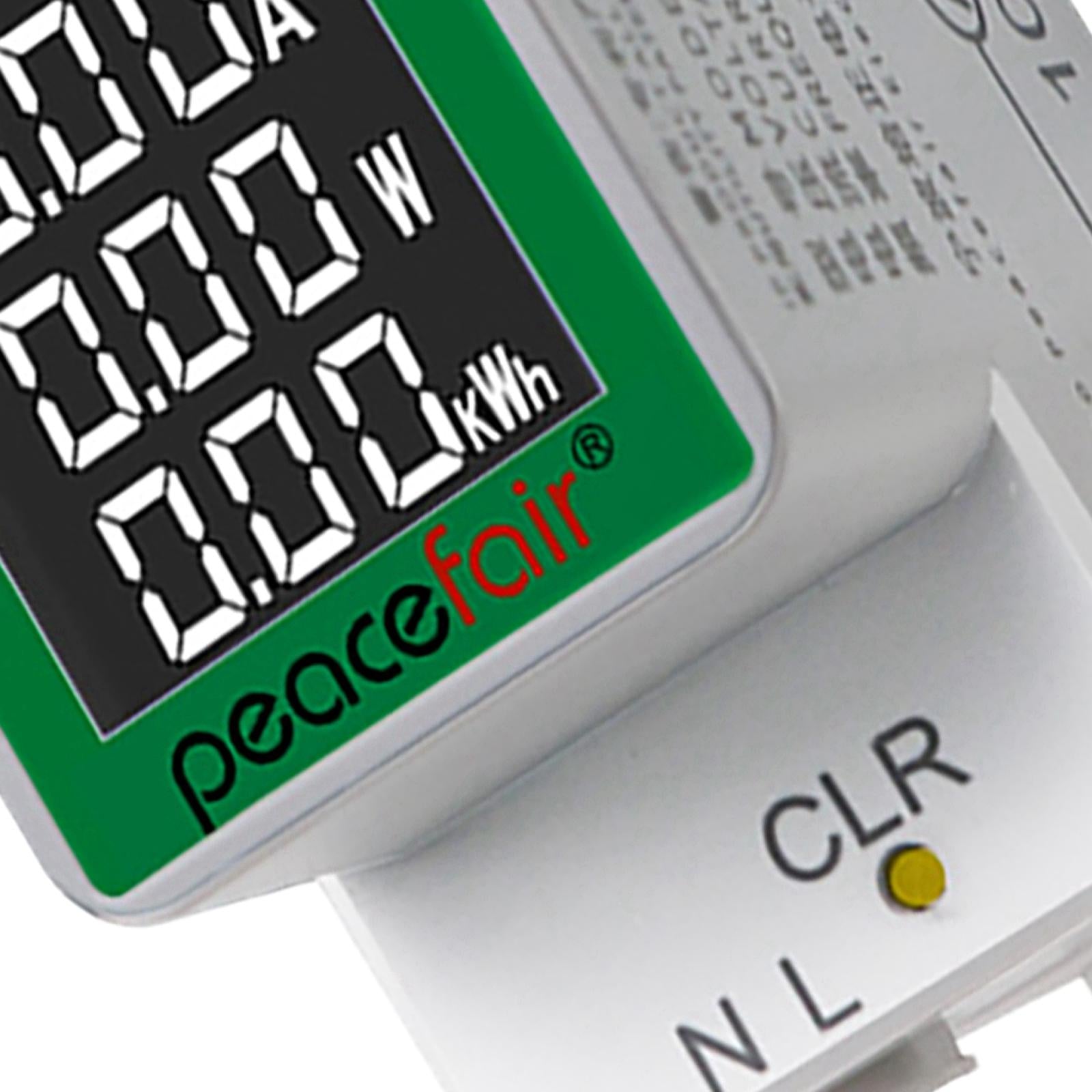 Din Rail Wattmeter Ammeter Voltmeter Amp Watt Power Meter LCD Screen 0-100A