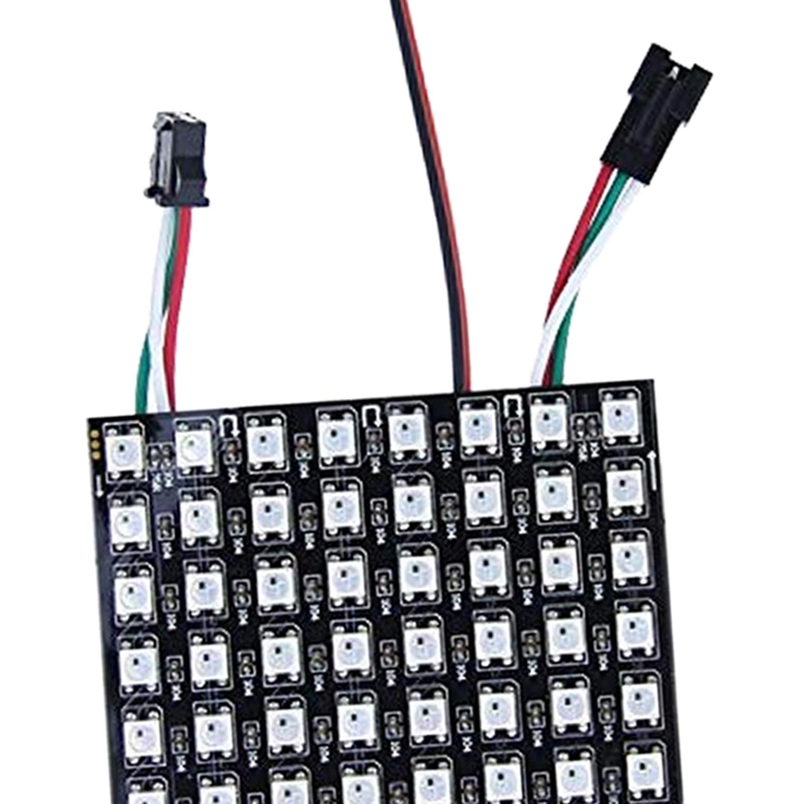 LED Pixels Matrix Panel WS2812B RGB Digital Image Video Text Display 8x8cm