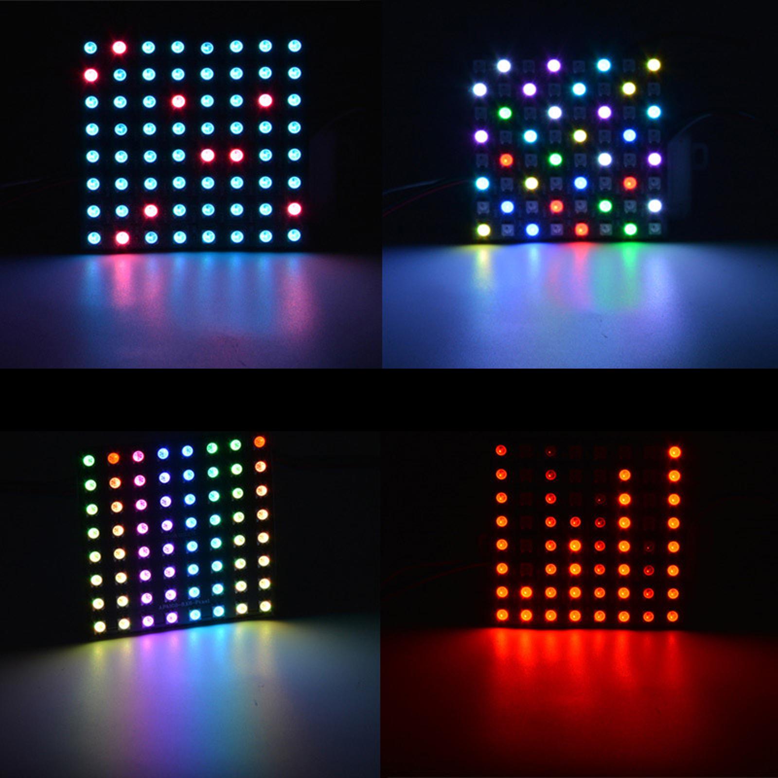 LED Pixels Matrix Panel WS2812B RGB Digital Image Video Text Display 8x32cm