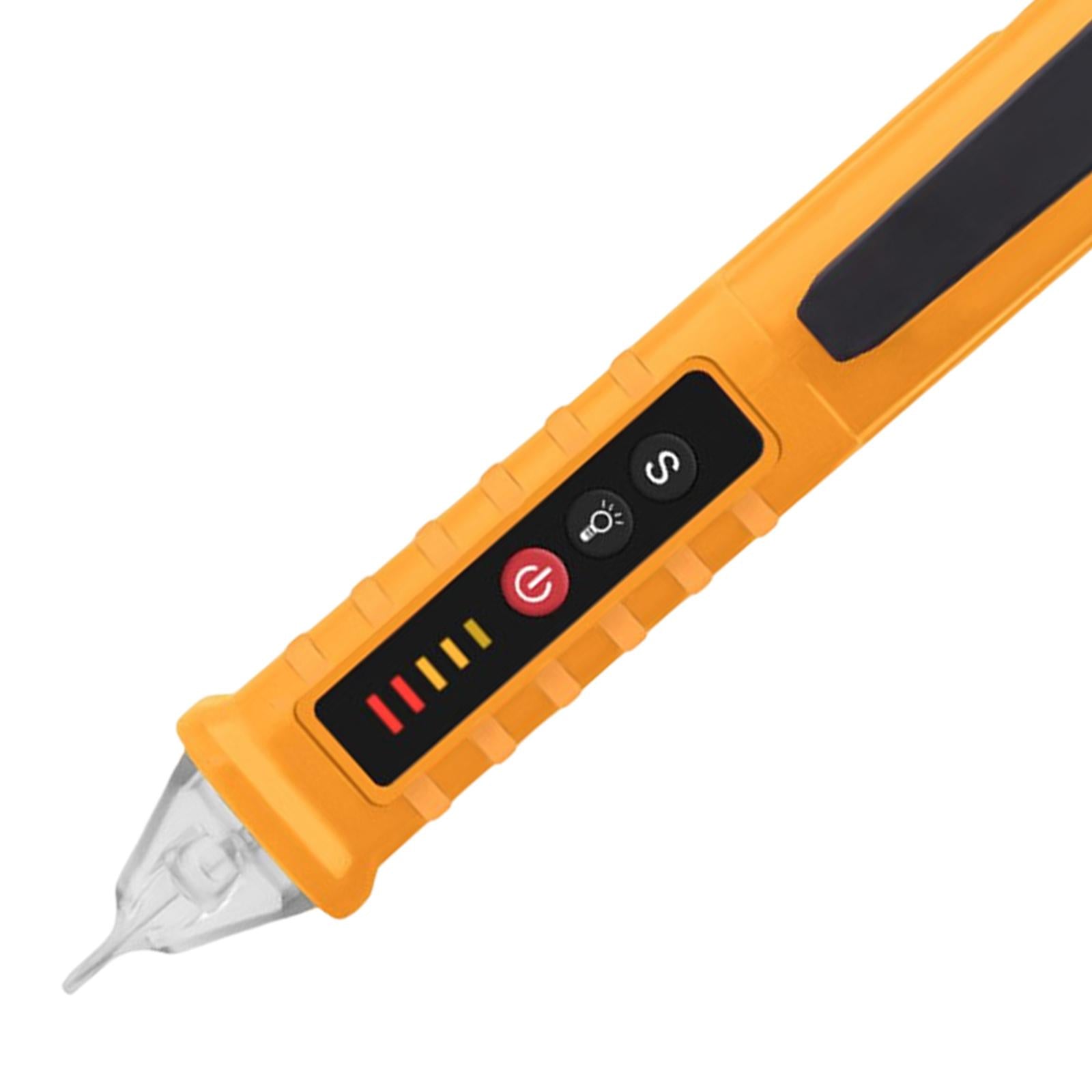 Voltage Tester Live/Null Wire Tester AC 12V-1000V Buzzer Alarm Yellow