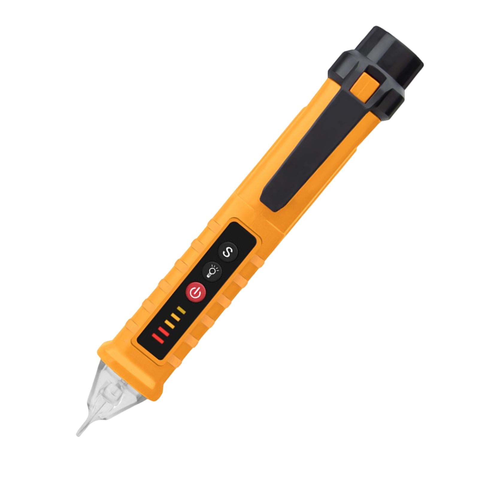 Voltage Tester Live/Null Wire Tester AC 12V-1000V Buzzer Alarm Yellow