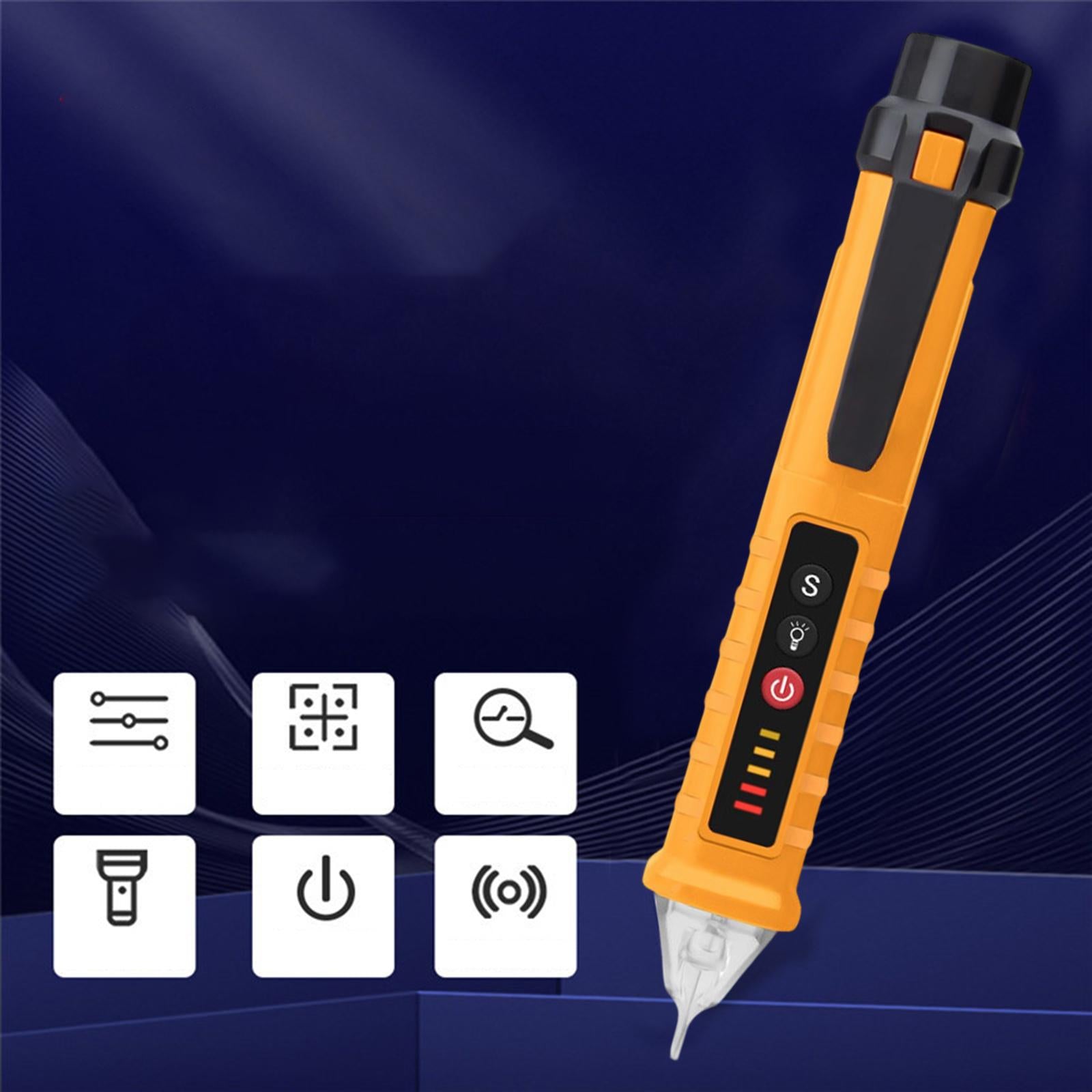 Voltage Tester Live/Null Wire Tester AC 12V-1000V Buzzer Alarm Yellow