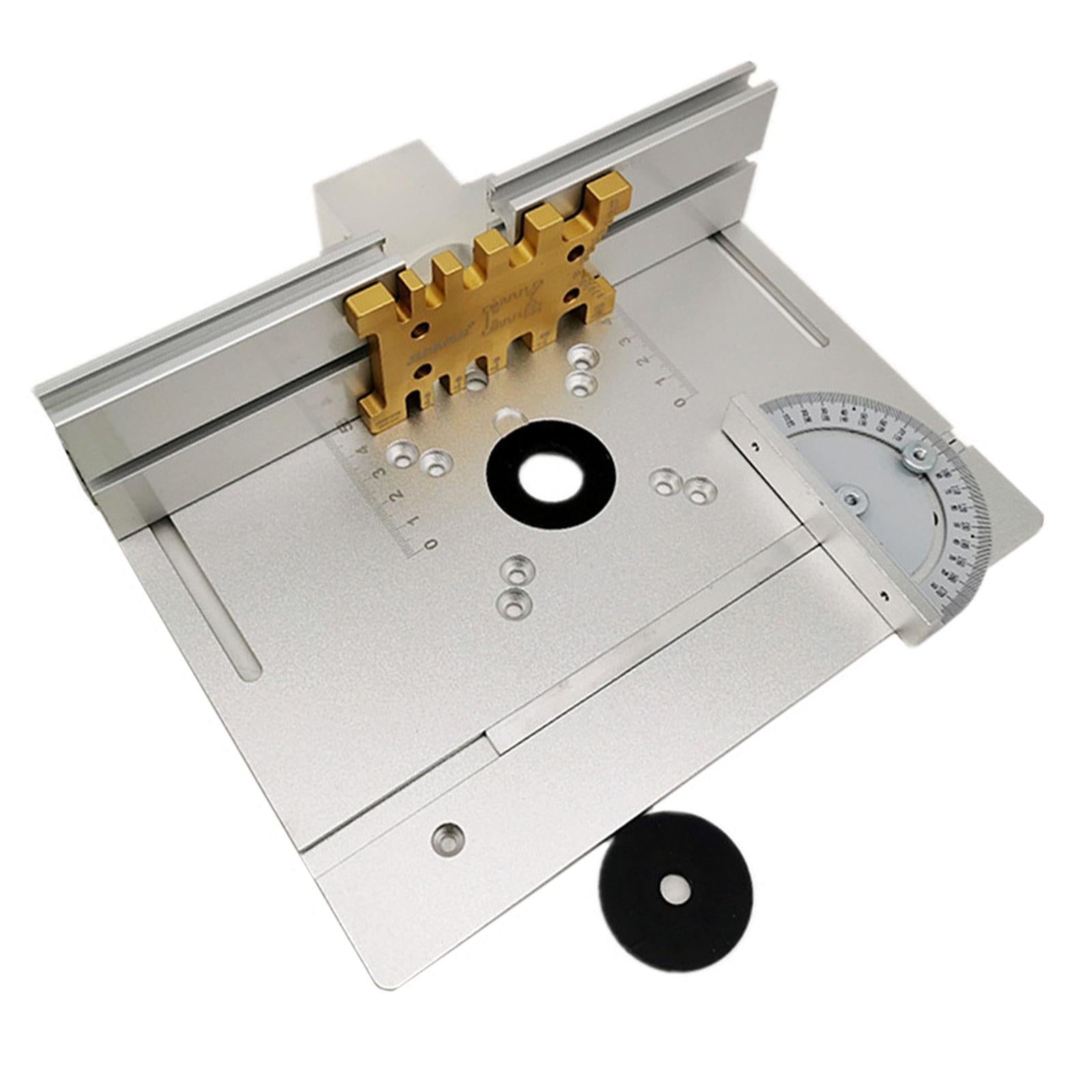 Aluminum Router Table Insert Plate  for Trimming Machine Silver 4pcs Tools