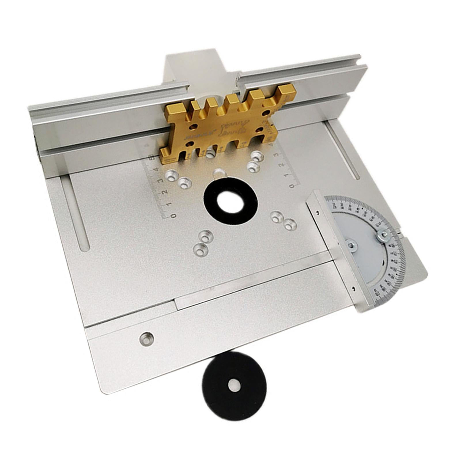 Aluminum Router Table Insert Plate  for Trimming Machine Silver 4pcs Tools