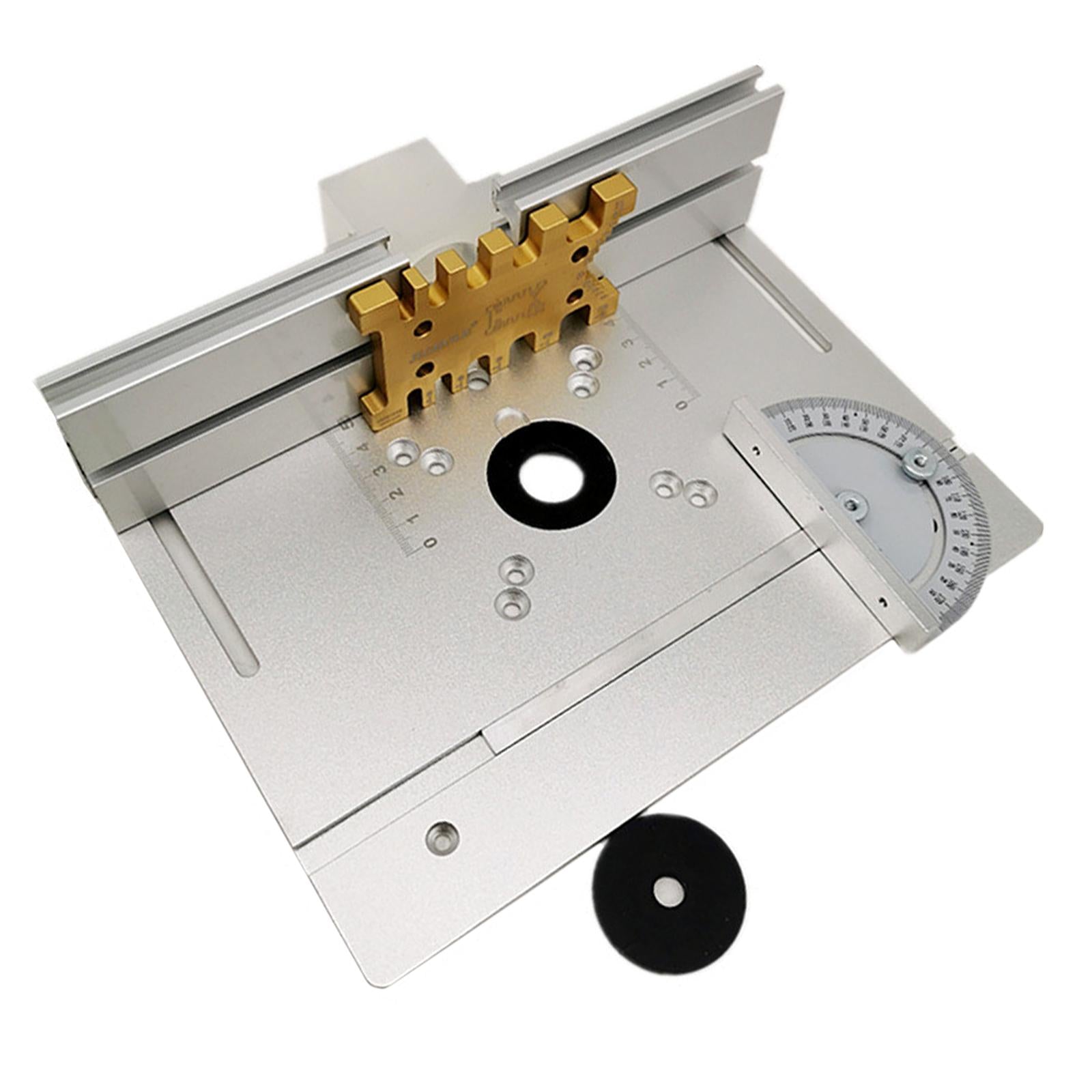 Aluminum Router Table Insert Plate  for Trimming Machine Silver 4pcs Tools