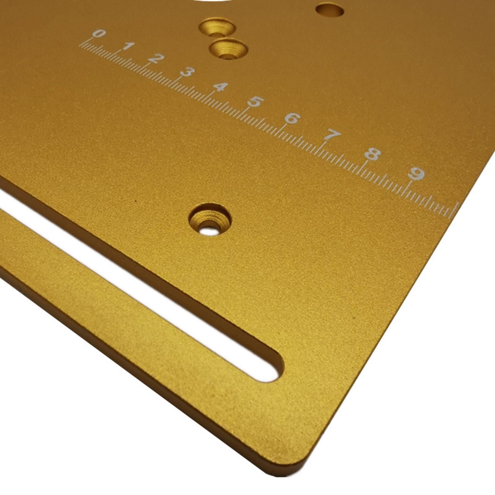Aluminum Router Table Insert Plate  for Trimming Machine Golden 4pcs Tools