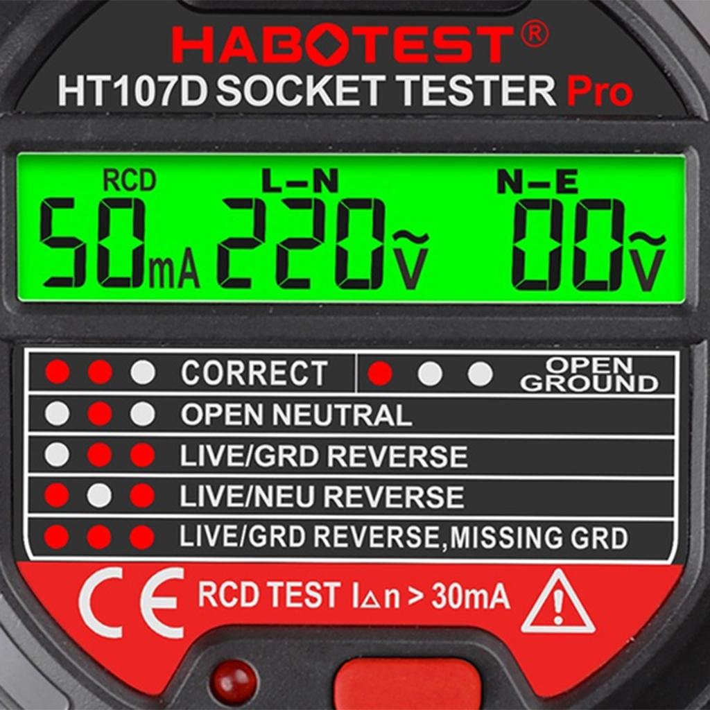 Portable Socket Tester Plug Breaker Finder Circuit Analyzer Fault Finder