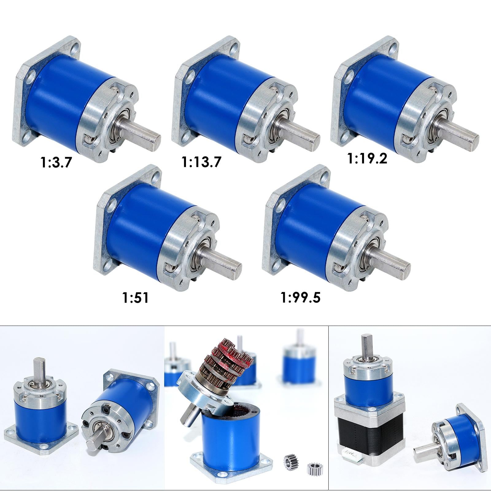 Precision Planetary Gear Case Planetary Motor Reducer High Torque 1:3.7