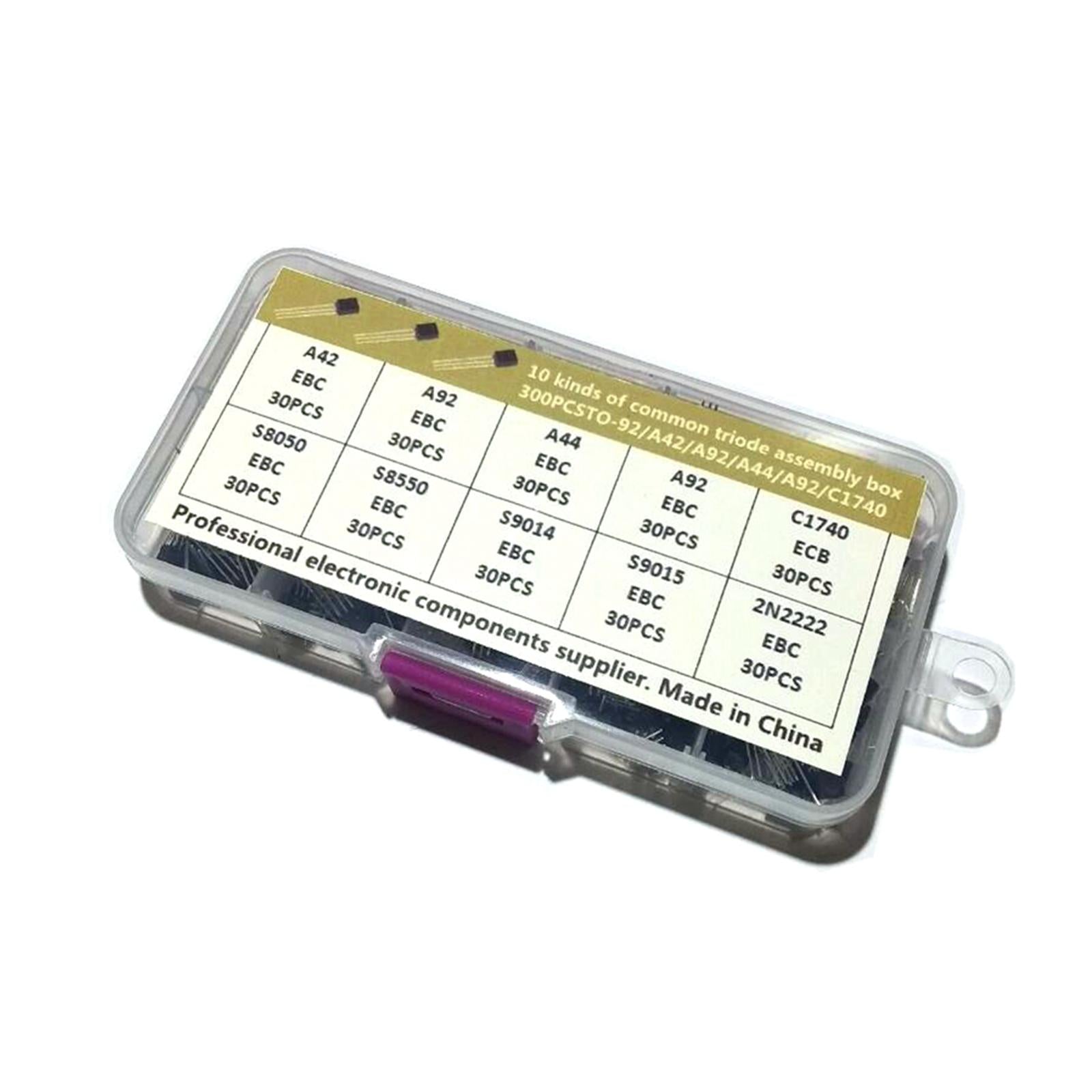 300x Transistor Assortment Kit Semiconductor to-92 Triode 2N2222 A42 A44