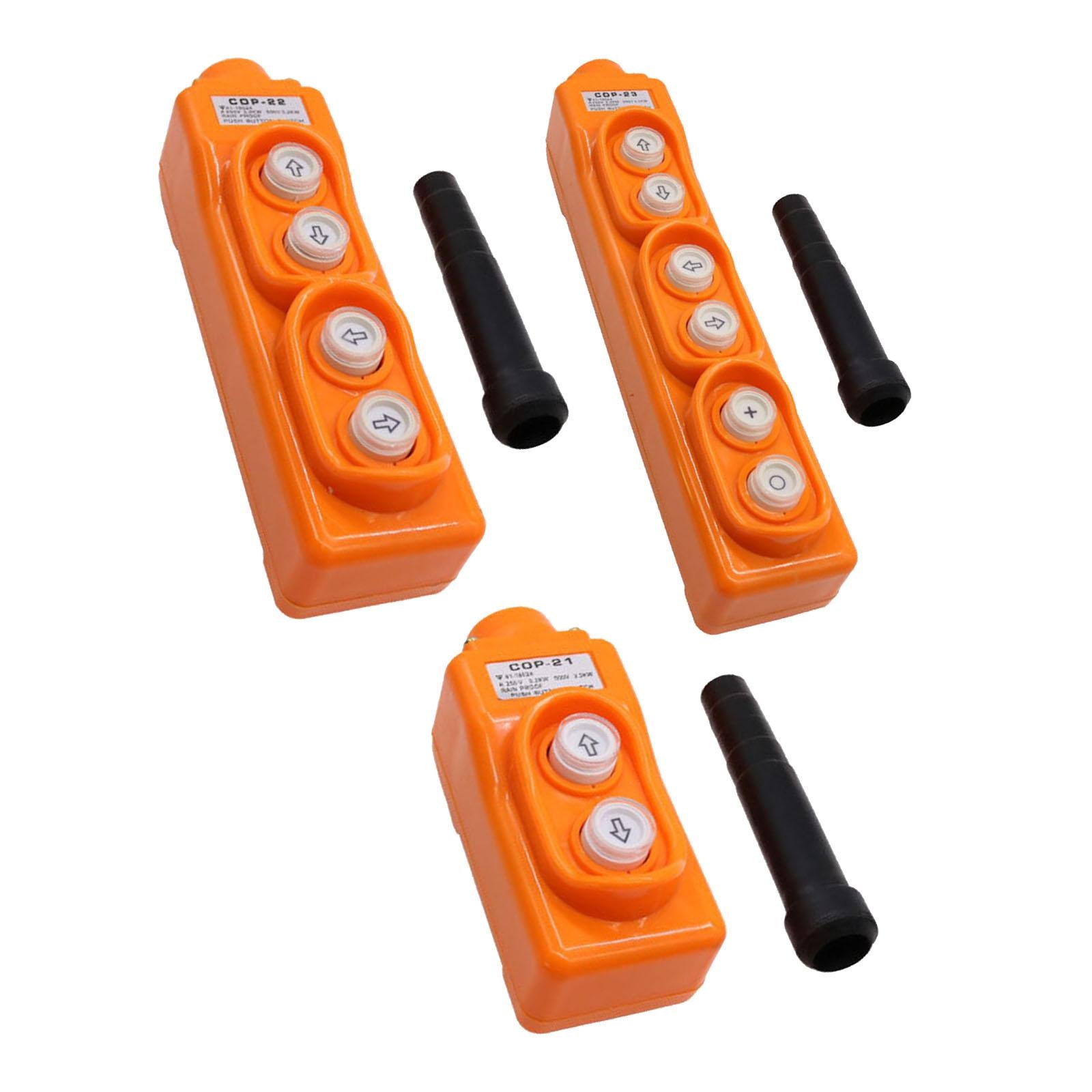 Crane Push Button Switch Equipped with Rubber Cable Sheath COP21 2 Buttons