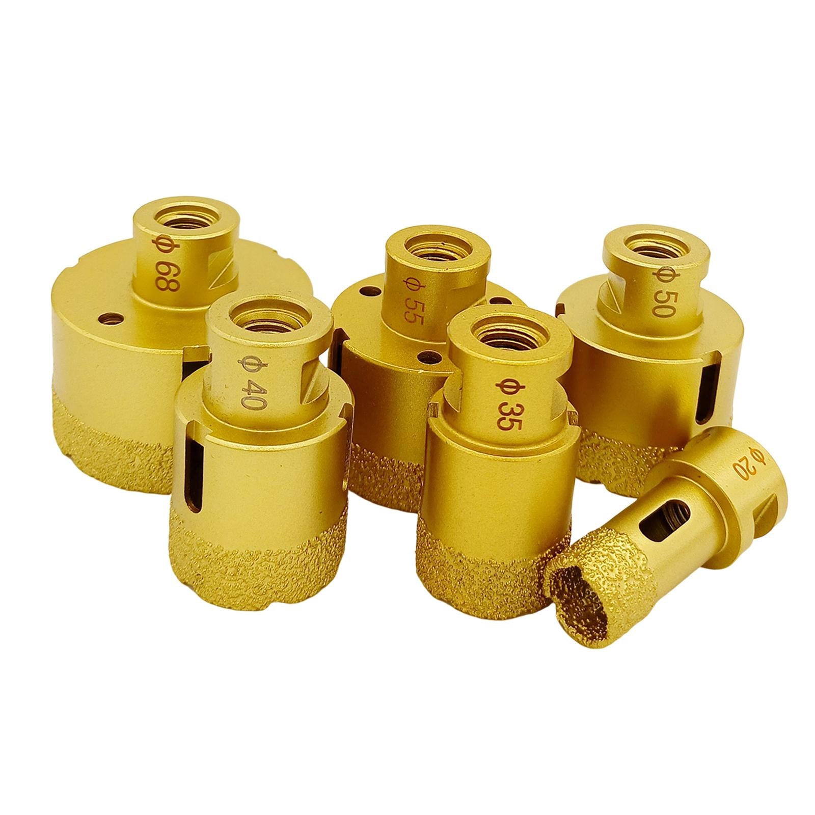 6 Pieces Professional Diamond Hole Saws Cutters Drill Bit Durable for Glass