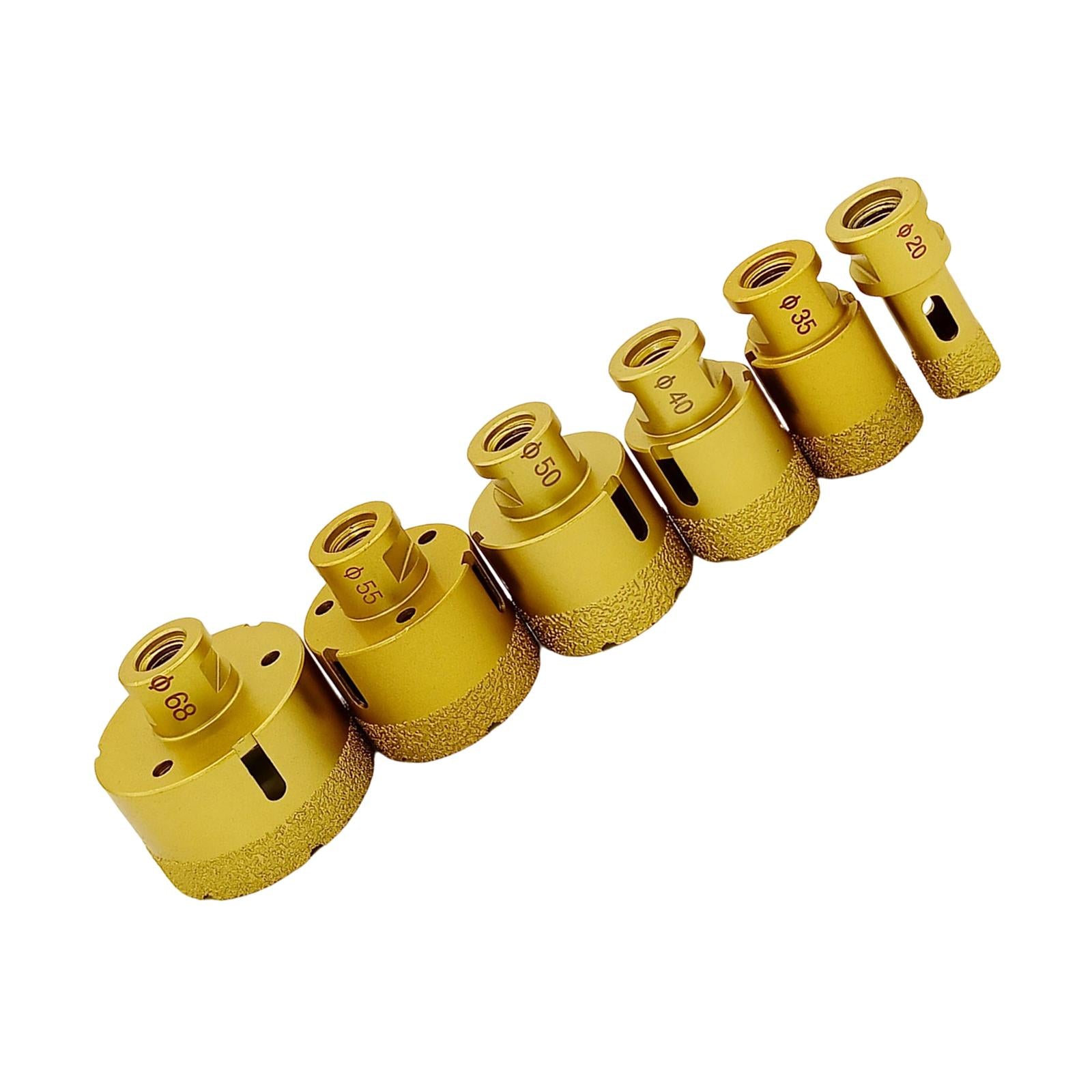 6 Pieces Professional Diamond Hole Saws Cutters Drill Bit Durable for Glass