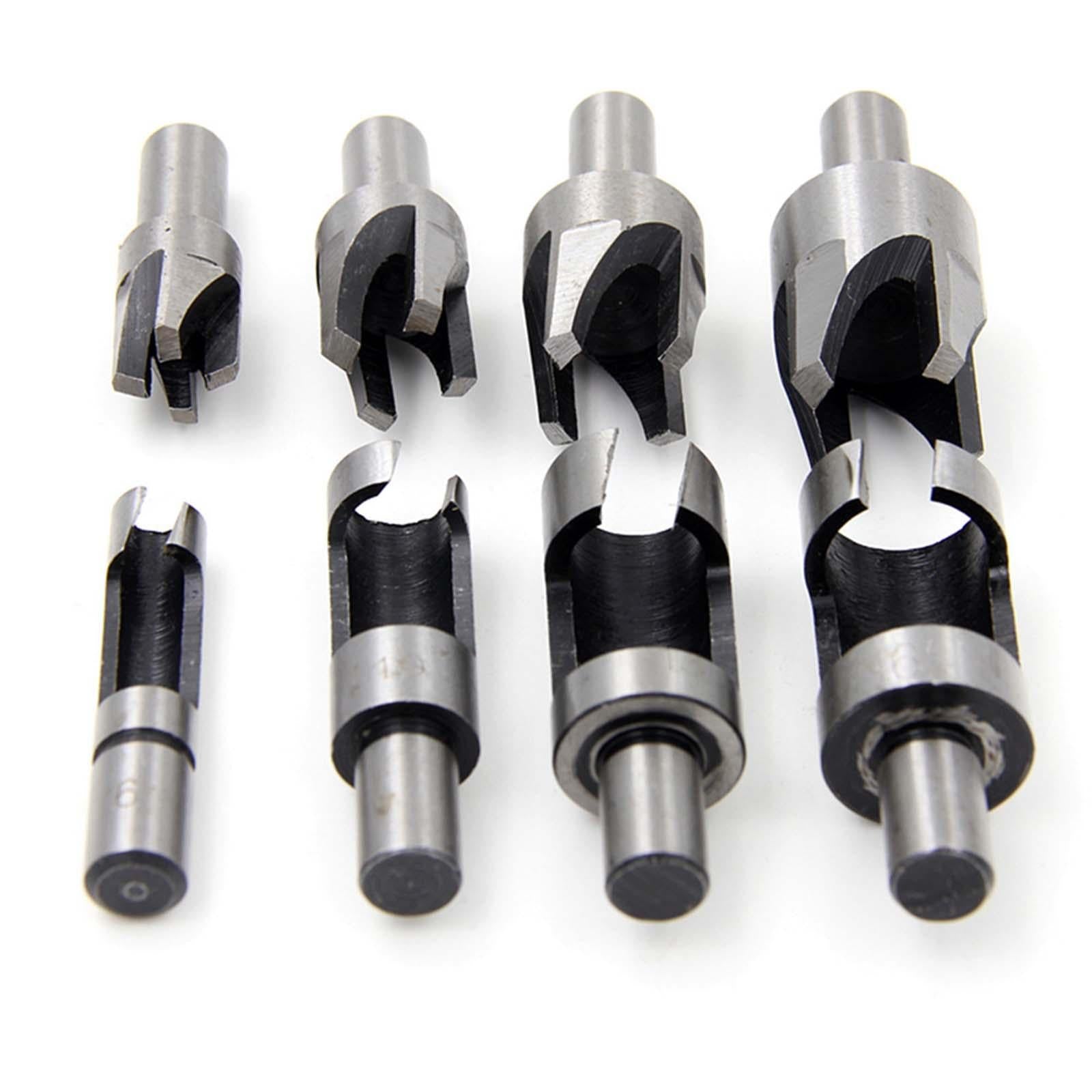 8x Wood Plug Cutter Cork Drill Bit Set Counterbored Holes Drill Bits Set