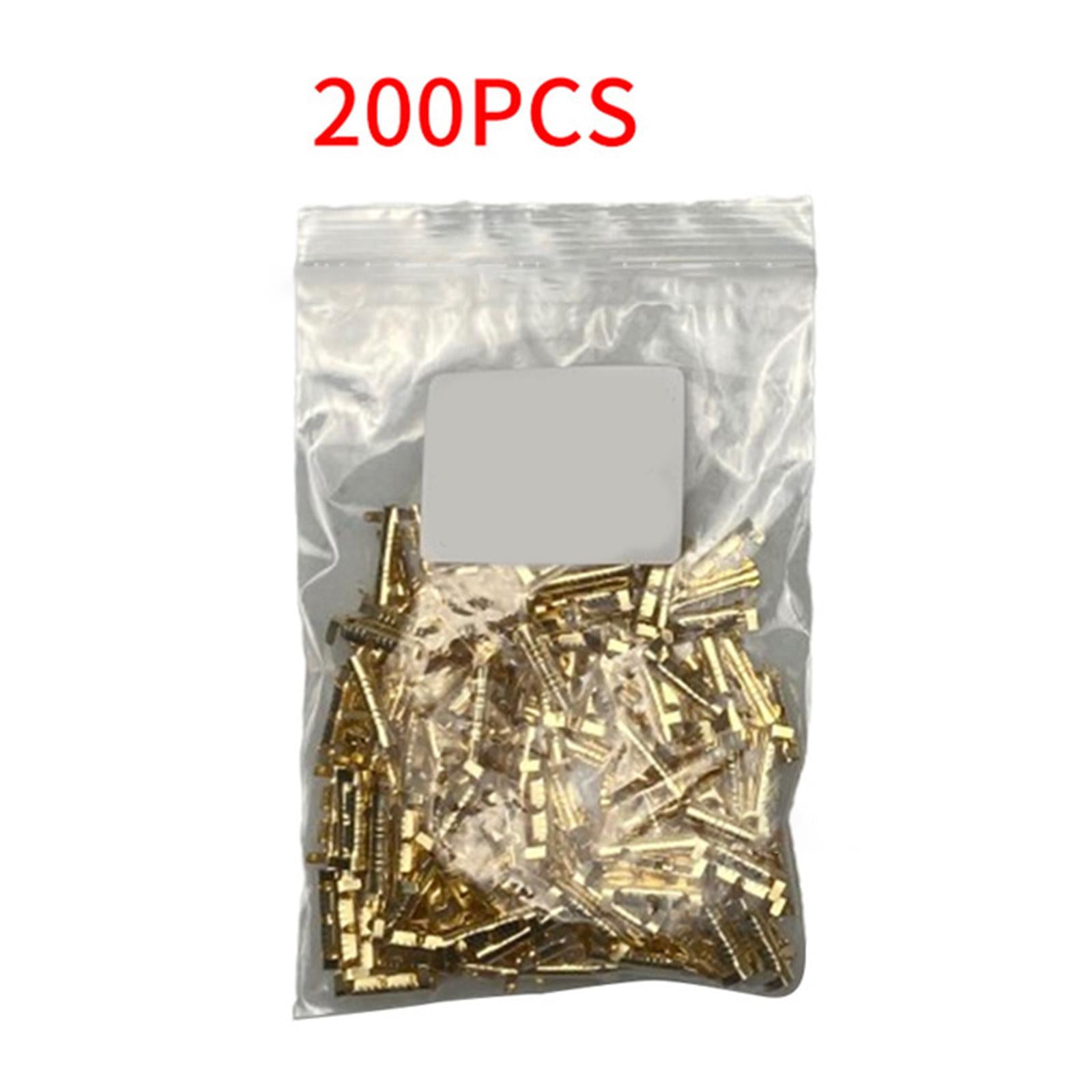 Brass Crimp Terminals 0.5-1.5mm Square Wiring Line Tool Small Teeth 200Pcs