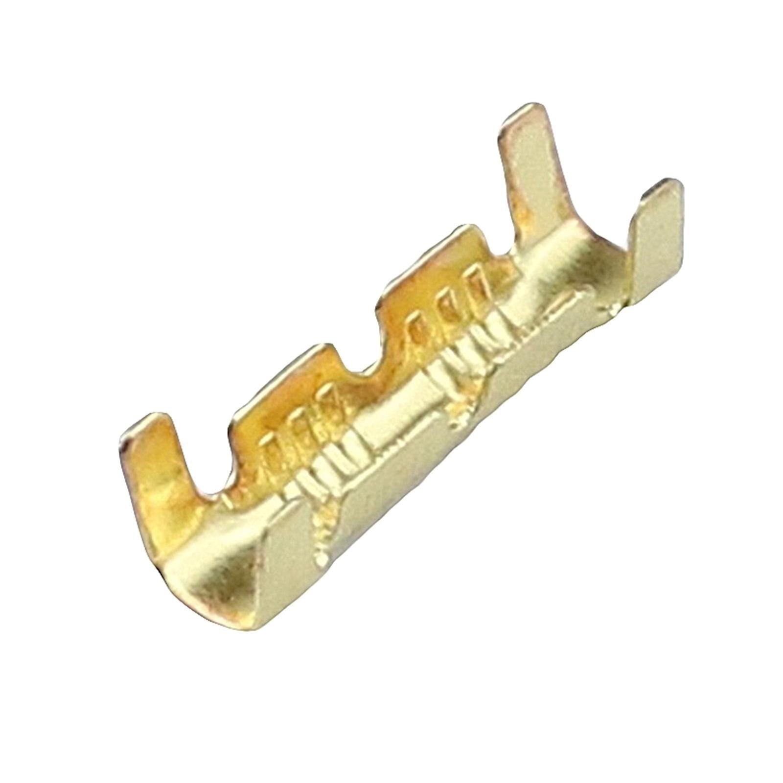 Brass Crimp Terminals 0.5-1.5mm Square Wiring Line Tool Small Teeth 200Pcs