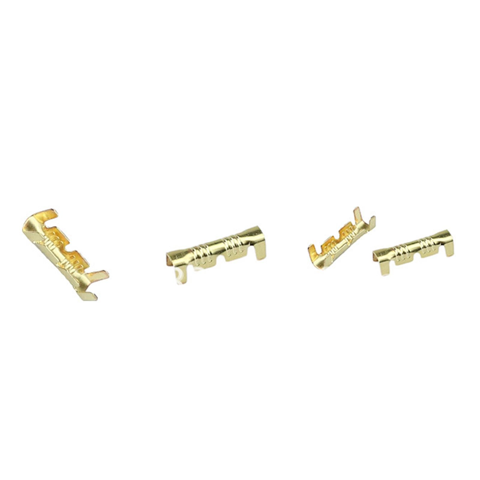 Brass Crimp Terminals 0.5-1.5mm Square Wiring Line Tool Small Teeth 200Pcs