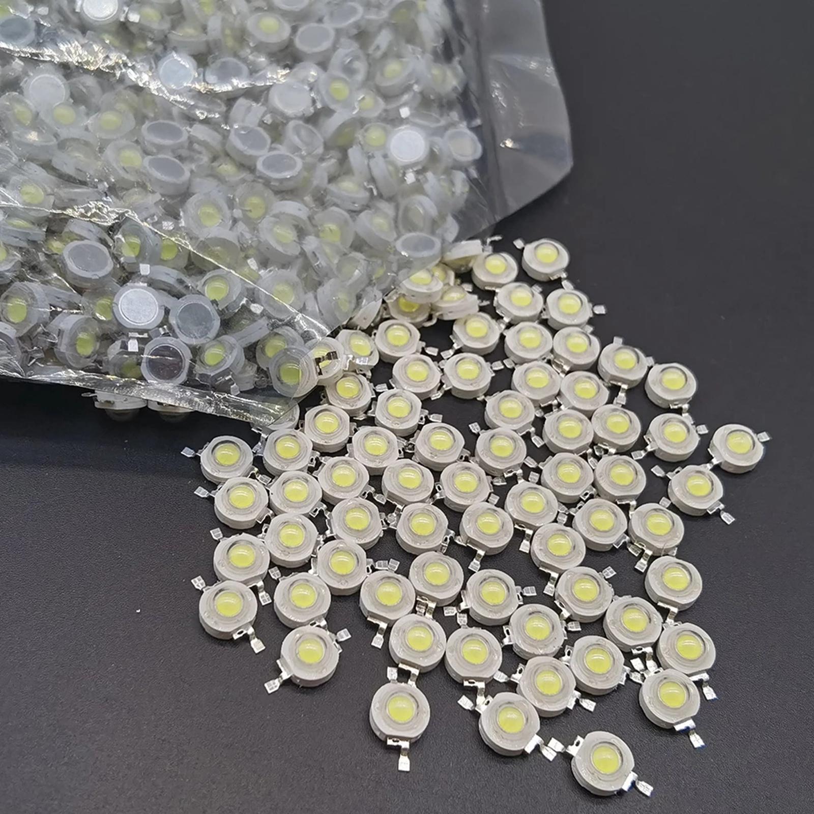 High Power LED Bead Chip High Brightness for Floodlight 50x 1W Warm White