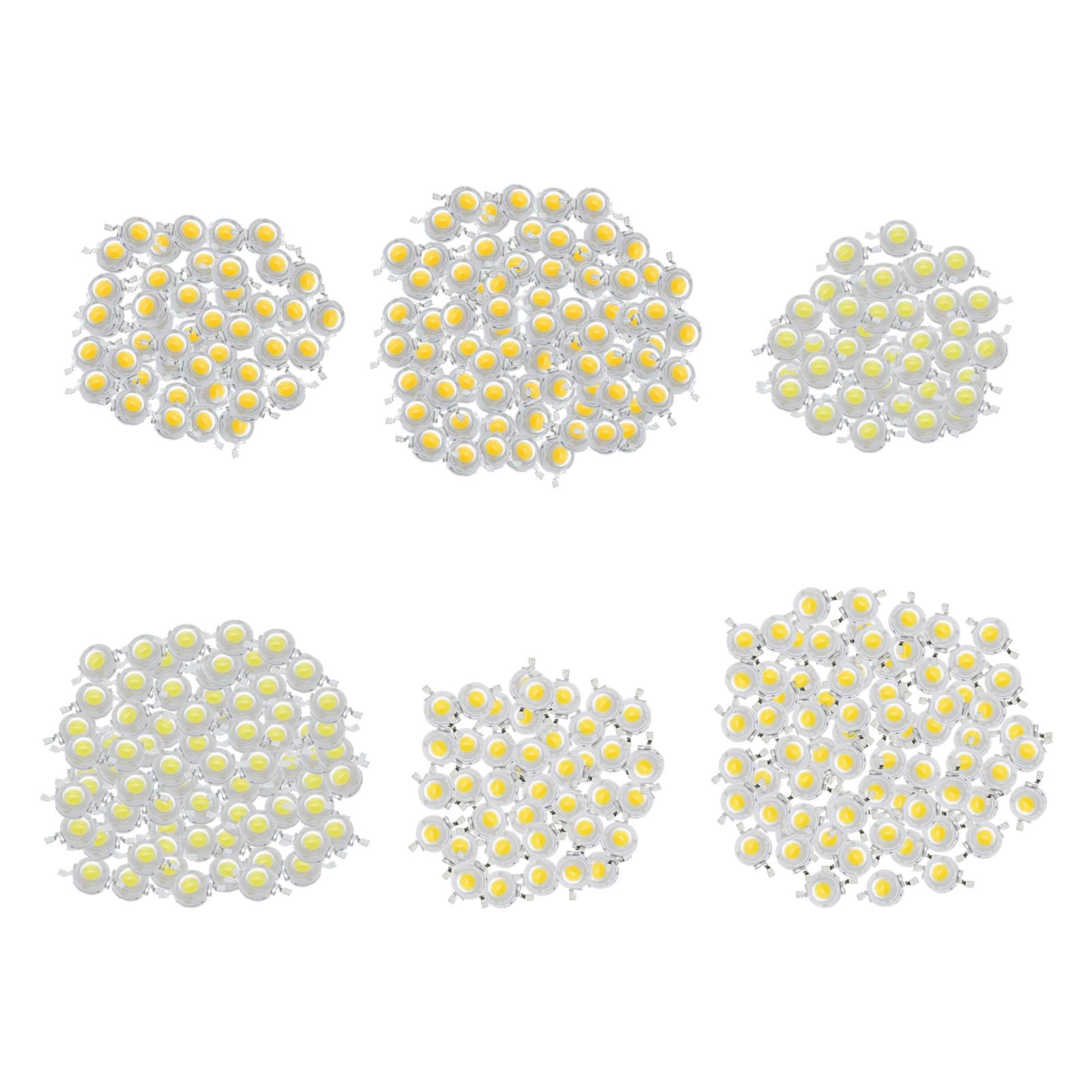High Power LED Bead Chip High Brightness for Floodlight 50x 1W Warm White