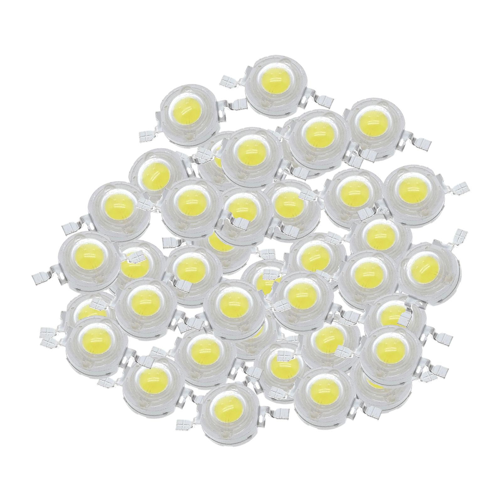 High Power LED Bead Chip High Brightness for Floodlight 50x 3W White