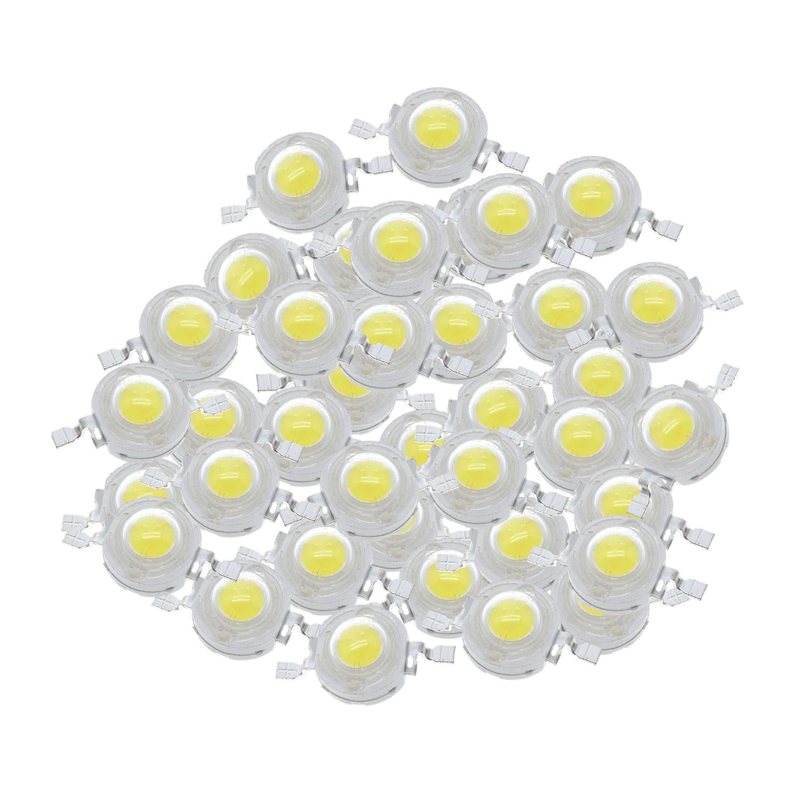 High Power LED Bead Chip High Brightness for Floodlight 50x 3W White