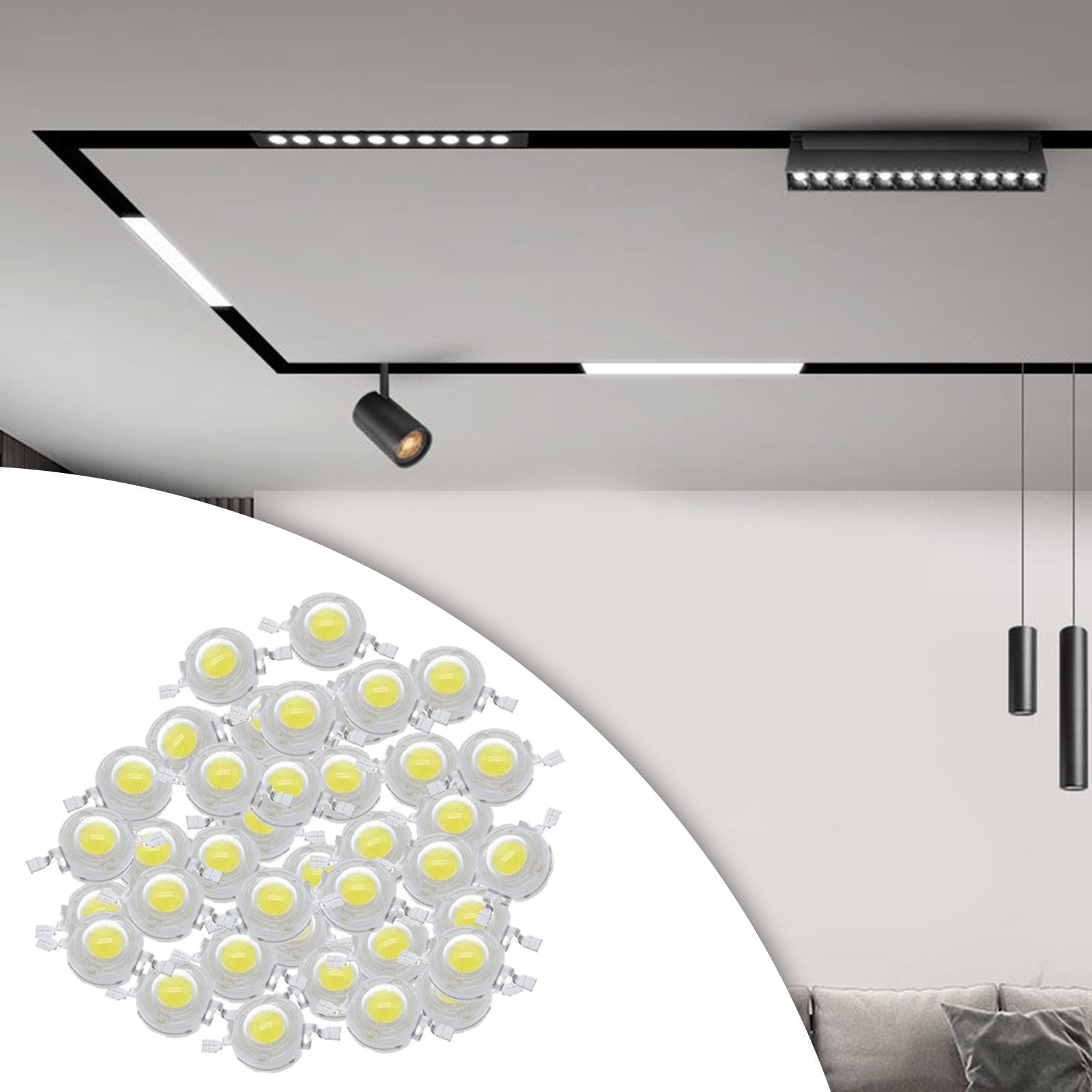 High Power LED Bead Chip High Brightness for Floodlight 50x 3W White