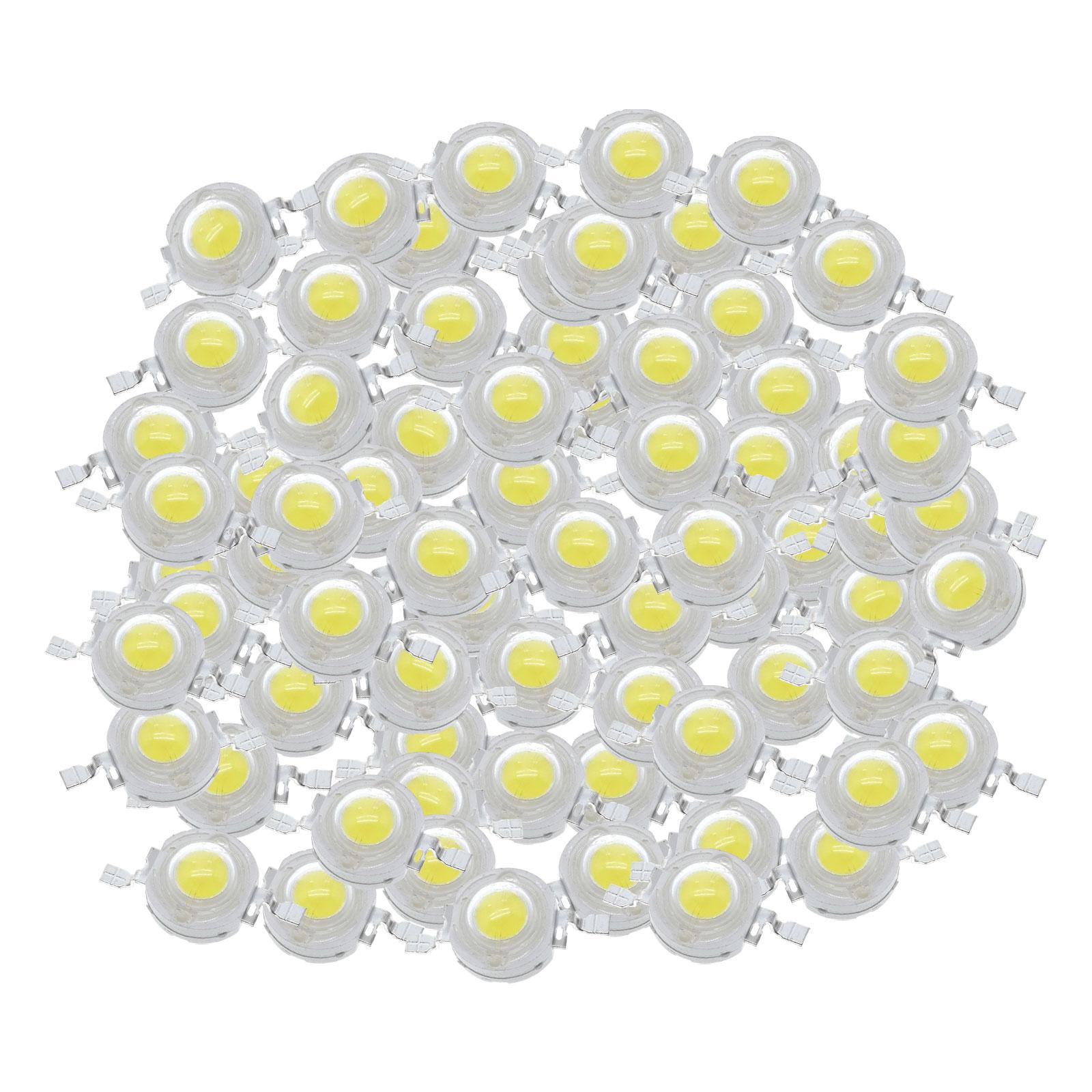 High Power LED Bead Chip High Brightness for Floodlight 100x 3W White