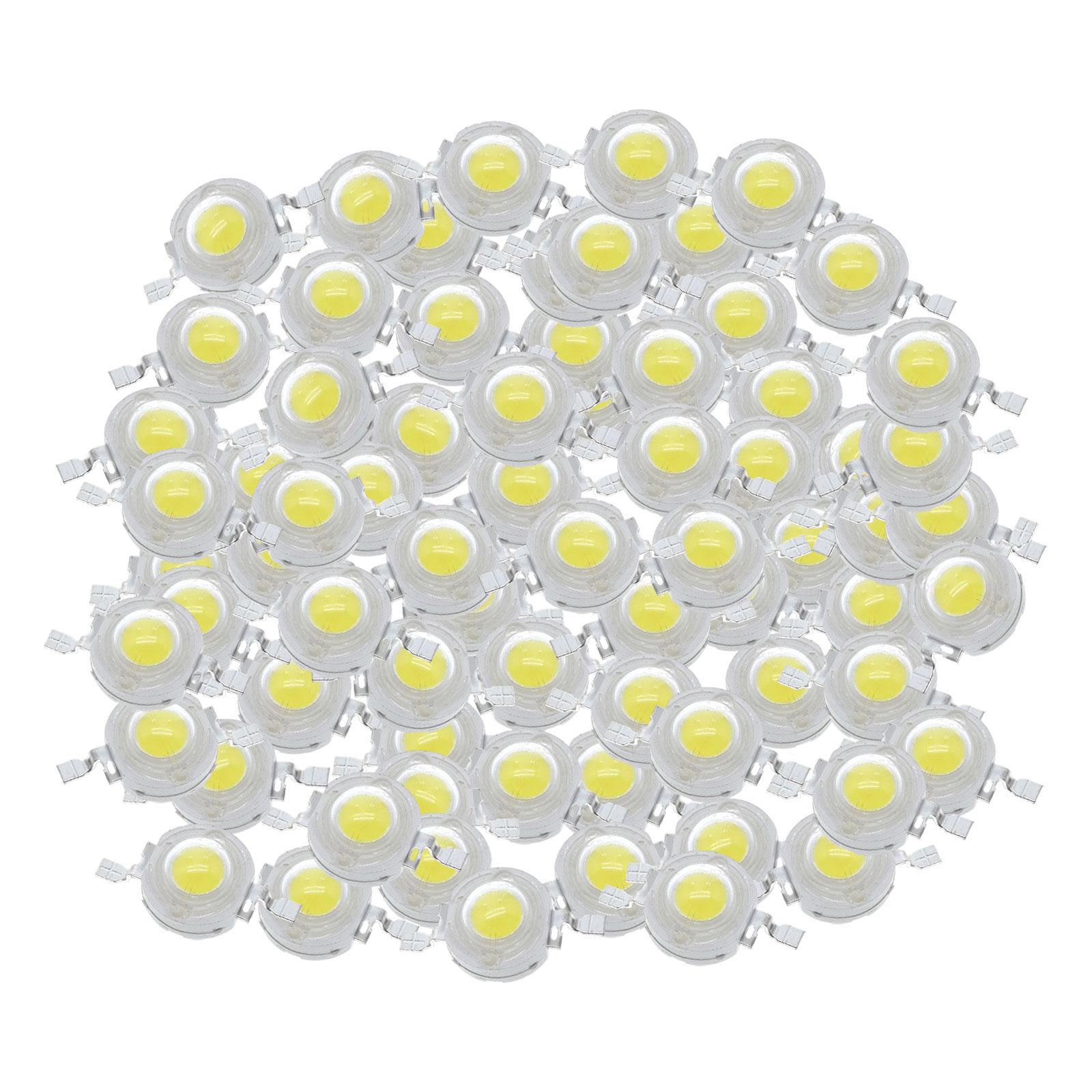 High Power LED Bead Chip High Brightness for Floodlight 100x 3W White