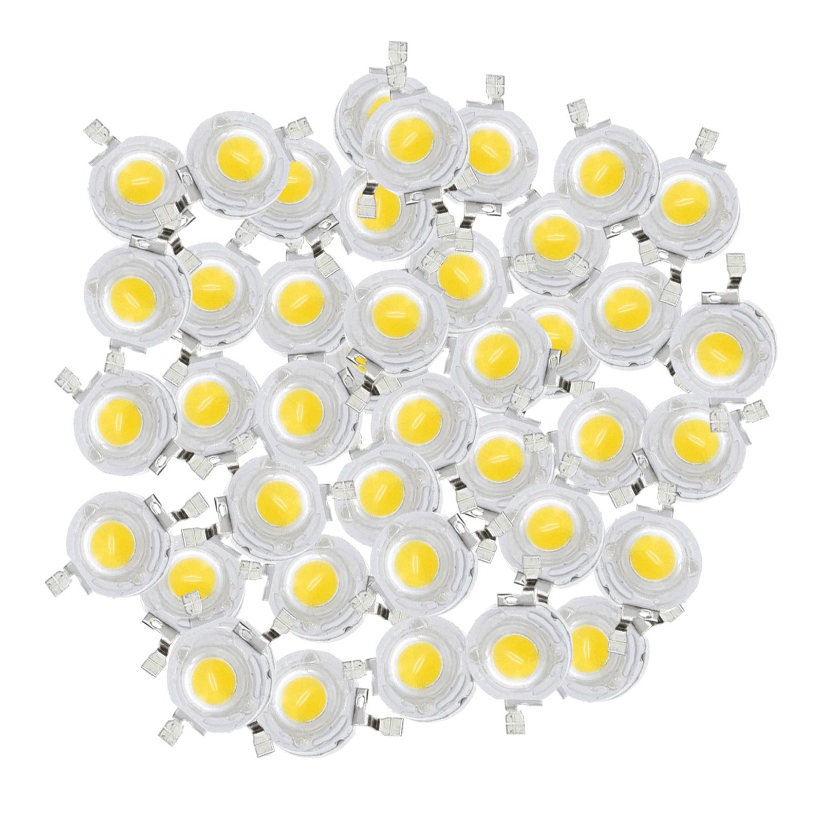 High Power LED Bead Chip High Brightness for Floodlight 50x 3W Warm White