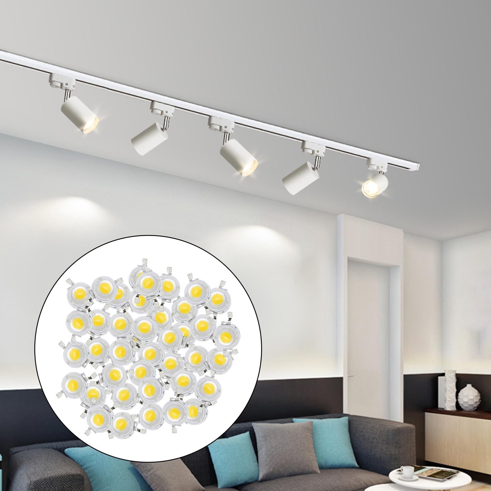 High Power LED Bead Chip High Brightness for Floodlight 50x 3W Warm White