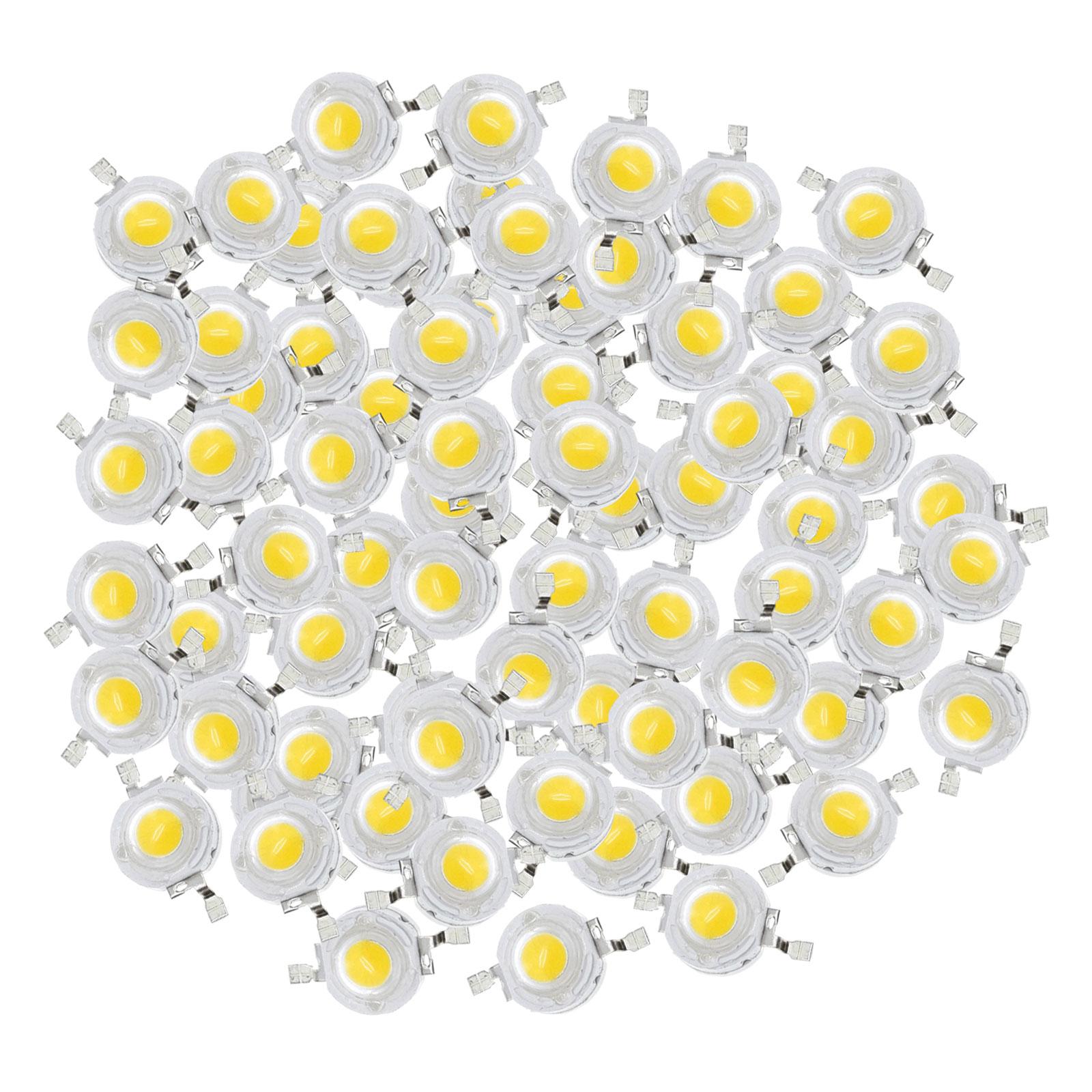 High Power LED Bead Chip High Brightness for Floodlight 100x 3W Warm White