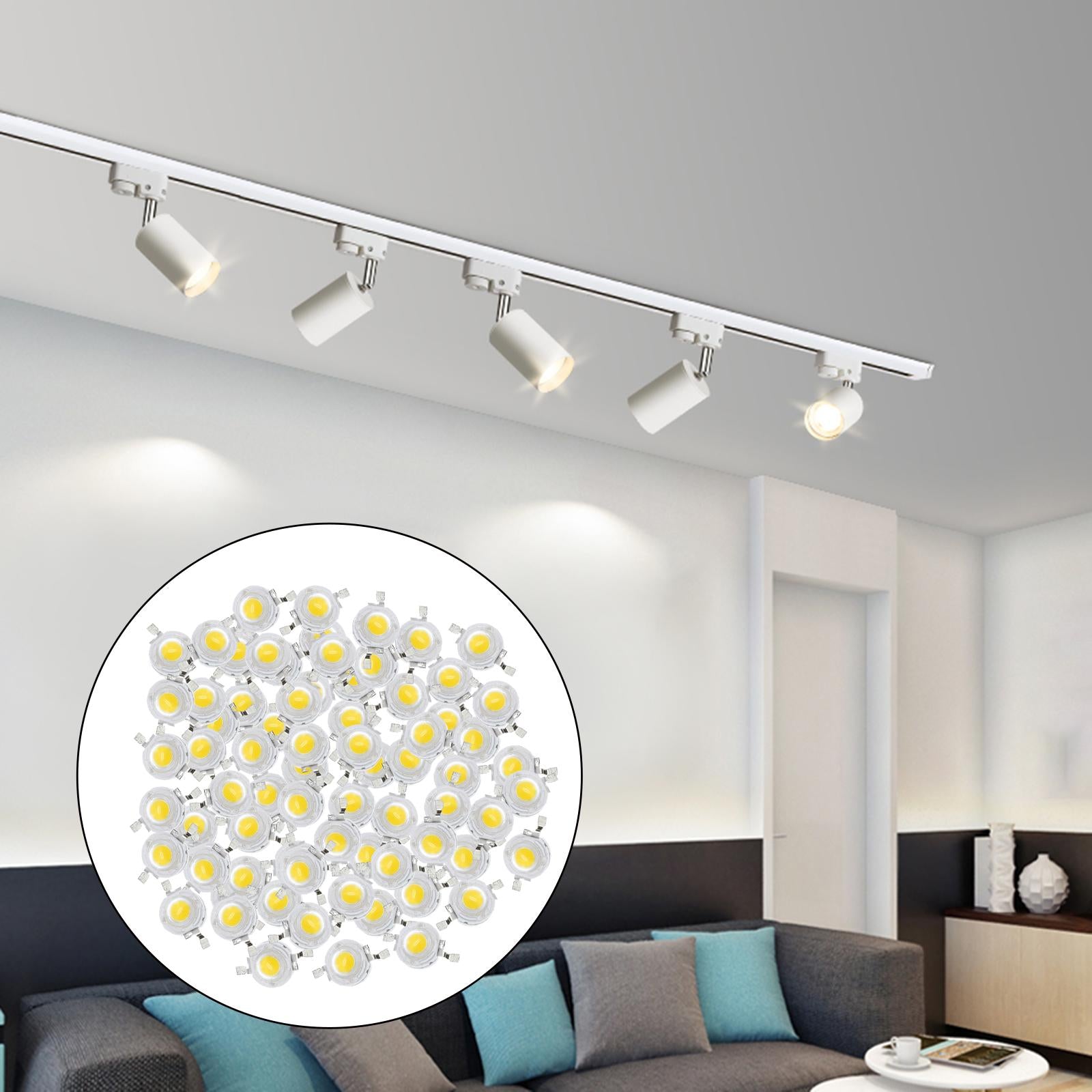 High Power LED Bead Chip High Brightness for Floodlight 100x 3W Warm White