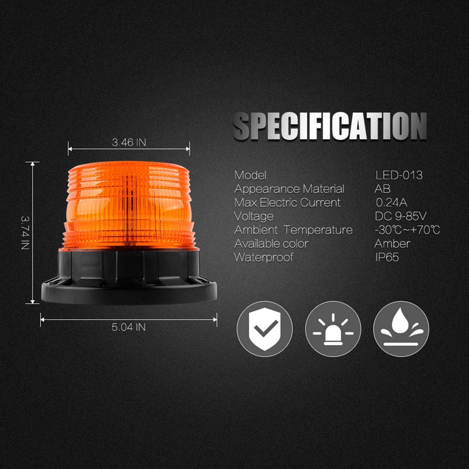 Magnetic LED Strobe Light for Construction Vehicle Car Construction Vehicles