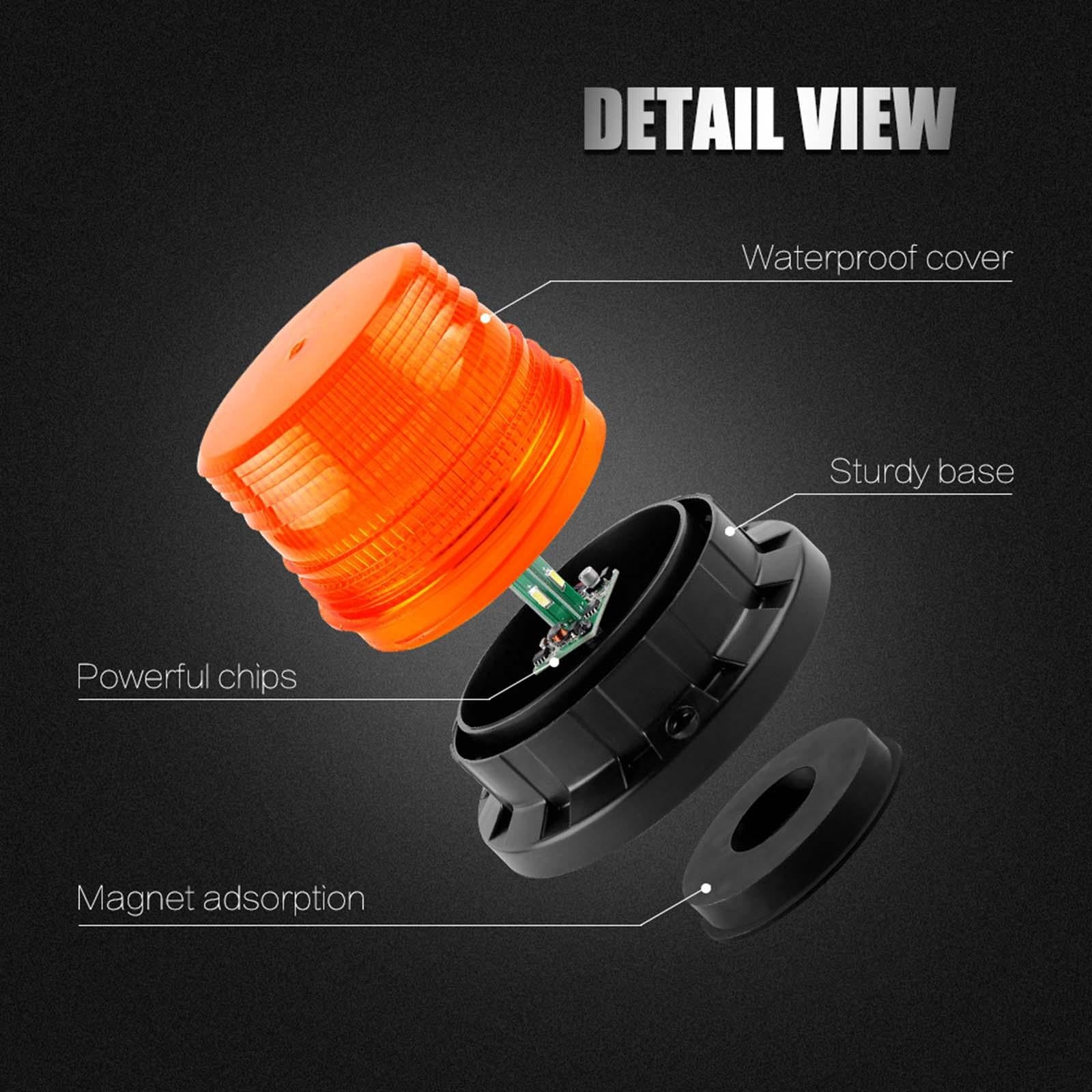 Magnetic LED Strobe Light for Construction Vehicle Car Construction Vehicles