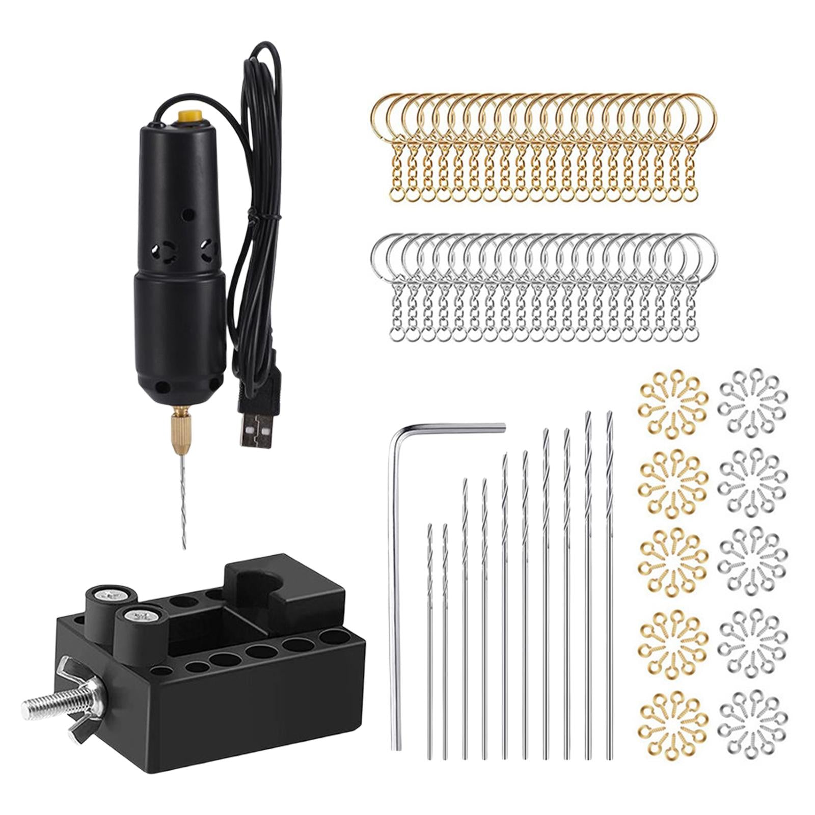 Portable Mini Electric Drill Engraver for Epoxy Resin Craft  With Parts