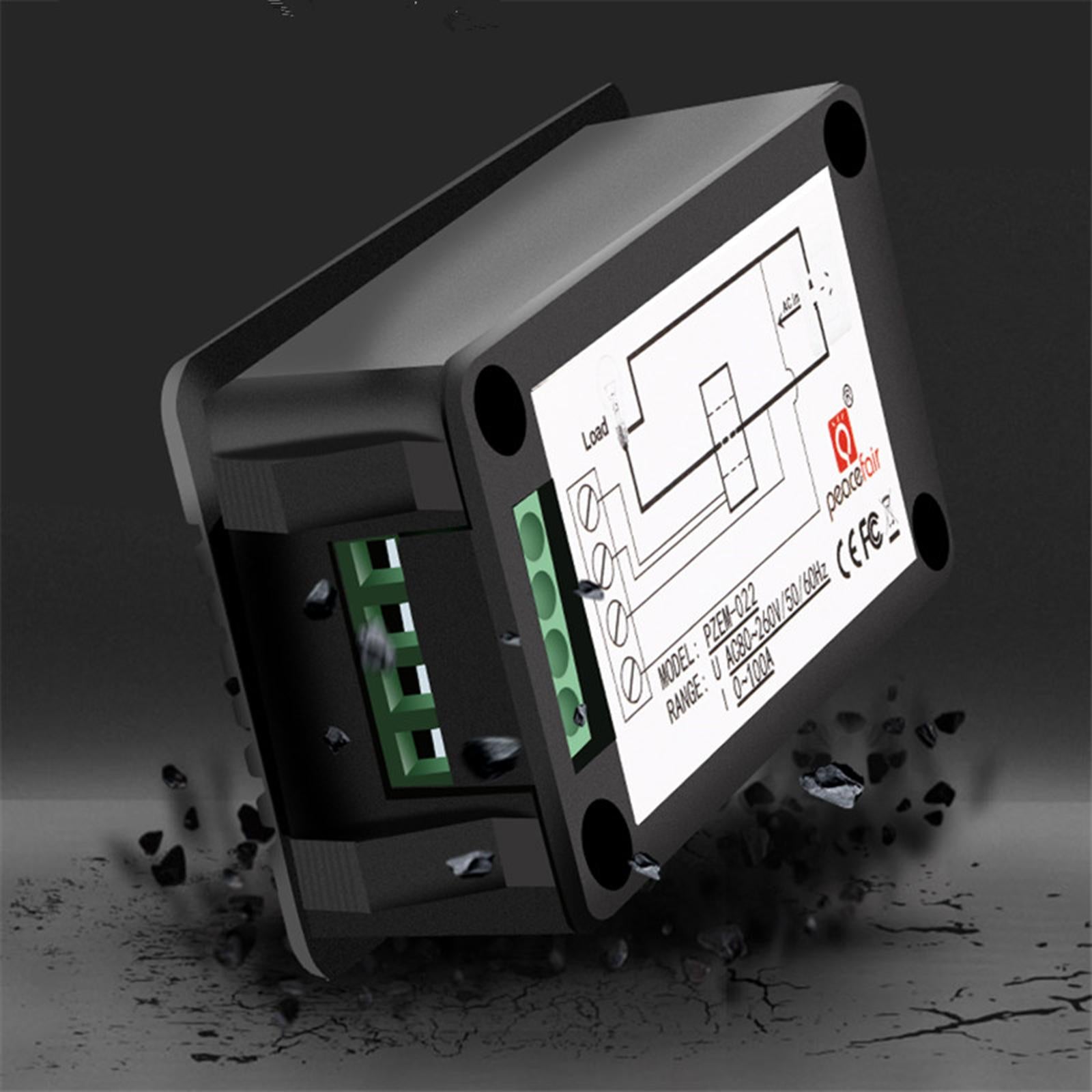 100A LCD Voltage Current Watt Meter Power Energy Ammeter Voltmeter Closure CT