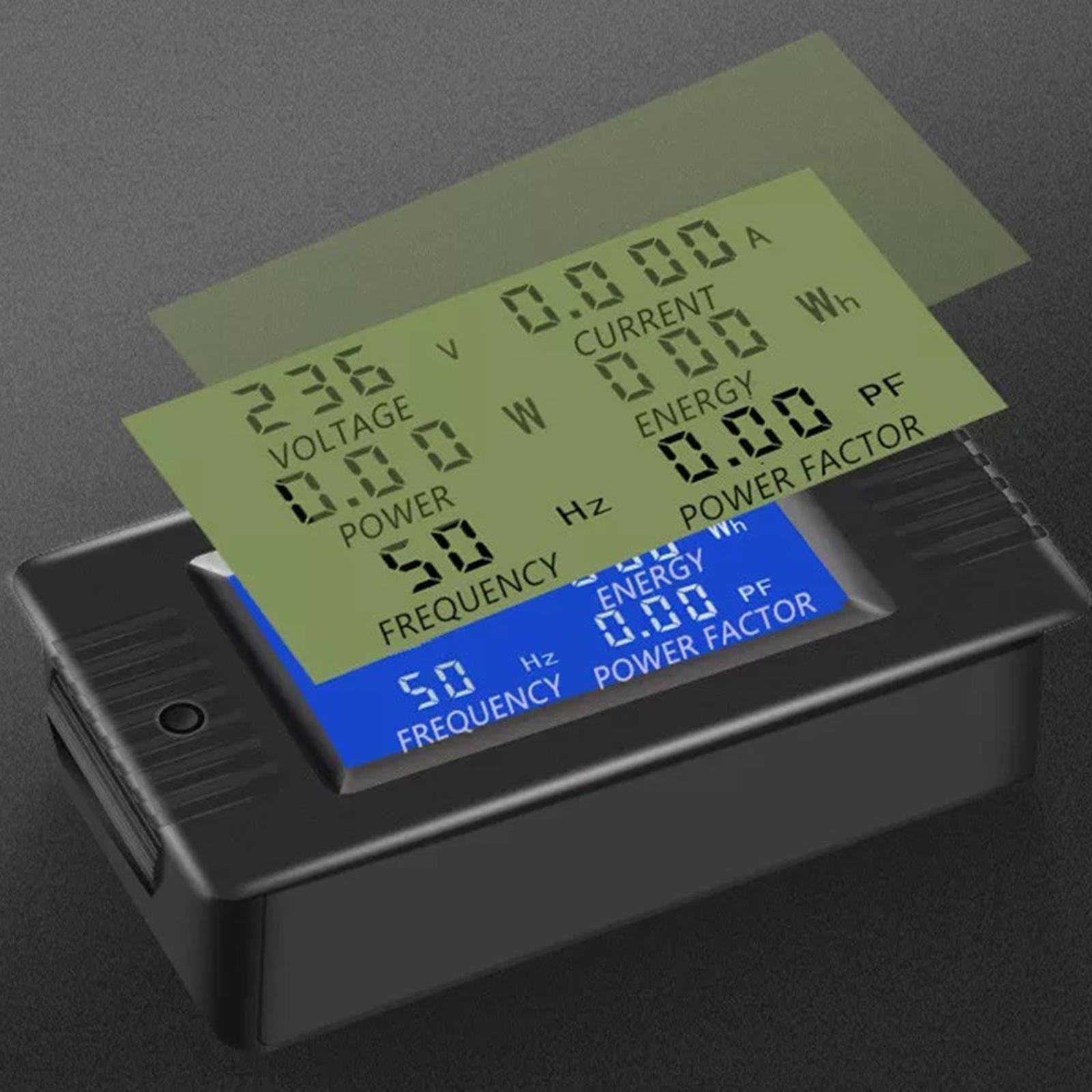 100A LCD Voltage Current Watt Meter Power Energy Ammeter Voltmeter Closure CT